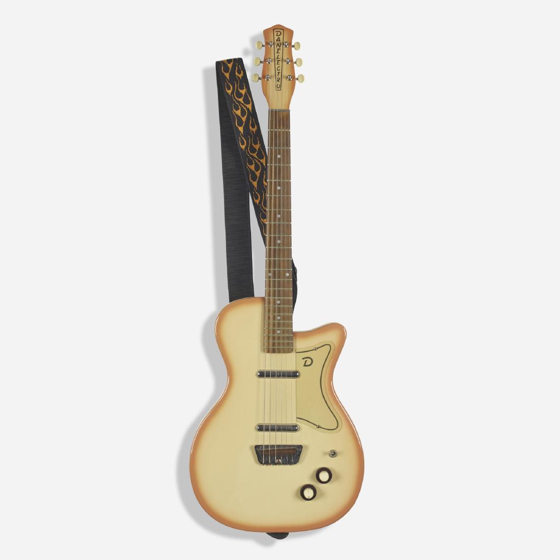 Danelectro, U2 electric guitar: Danelectro U2 electric guitar Korea/Indonesia 1998-2001 lacquered wood, steel, chrome, chrome-plated steel, plastic, rosewood 13.25 w × 2.5 d × 39.5 h in (34 × 6 × 100 cm) D