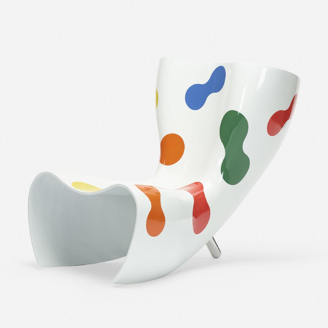 Marc Newson, Felt chair: Marc Newson Felt chair CappelliniAustralia / Italy, 1989 / 2005lacquered fiberglass, mirror-polished aluminum25.5 w × 36 d × 33 h in (65 × 91 × 84 cm) This work is n