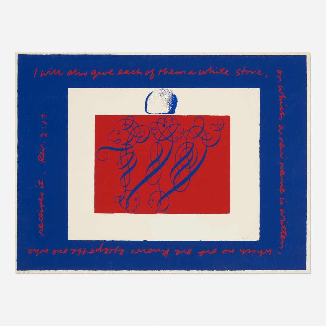 Corita Kent (Sister Mary Corita), w is for white stone: Corita Kent (Sister Mary Corita) w is for white stone 1968 screenprint on paper 17.25 h × 23 w in (44 × 58 cm) Signed and numbered to lower edge ‘Corita 68-69-23'. This work is from the