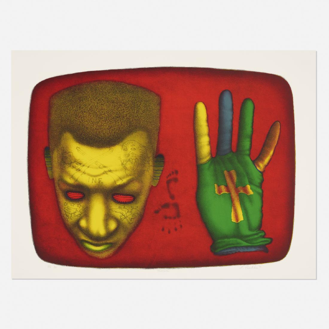 Ed Paschke, Poderosa: Ed Paschke Poderosa 1991lithograph on paper30 h × 40.25 w in (76 × 102 cm) Signed, dated and numbered to lower edge ‘AP 6/15 E. Paschke 91'. This work is number 6 from the edition of