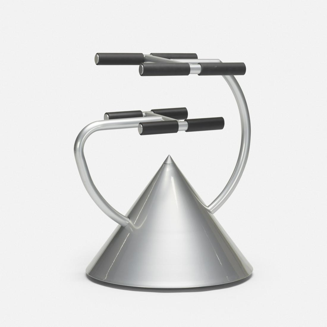 Ron Arad, Hotel Zeus TV Stand: Ron Arad Hotel Zeus TV Stand Zeus NotoUnited Kingdom / Italy, 1992enameled steel, rubber21 w × 24 d × 27 h in (53 × 61 × 69 cm) Signed with decal manufacturer's labe