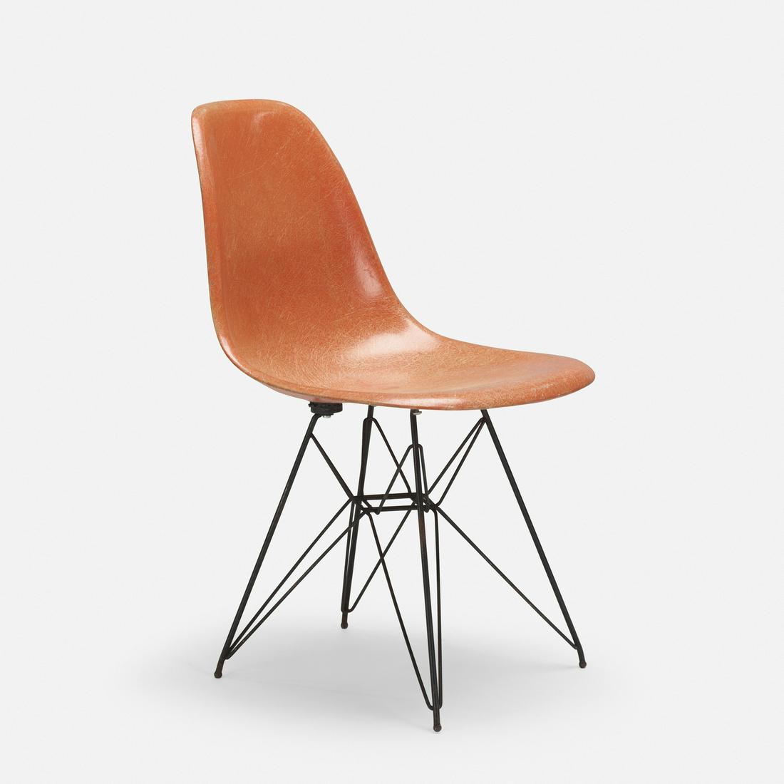 Charles and Ray Eames, DSR: Charles and Ray Eames DSR Herman Miller USA, 1950 fiberglass, enameled steel 18.25 w × 21 d × 31 h in (46 × 53 × 79 cm) Partial paper manufacturer's label to underside
