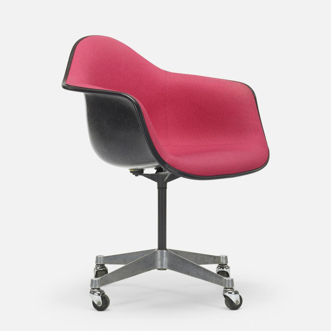 Charles and Ray Eames, DAT-1: Charles and Ray Eames DAT-1 Herman Miller USA, 1958 / c. 2000 fiberglass, upholstery, aluminum, chrome and nickel-plated steel, enameled steel, plastic, rubber 25.25 w × 23 d × 32.25 h in