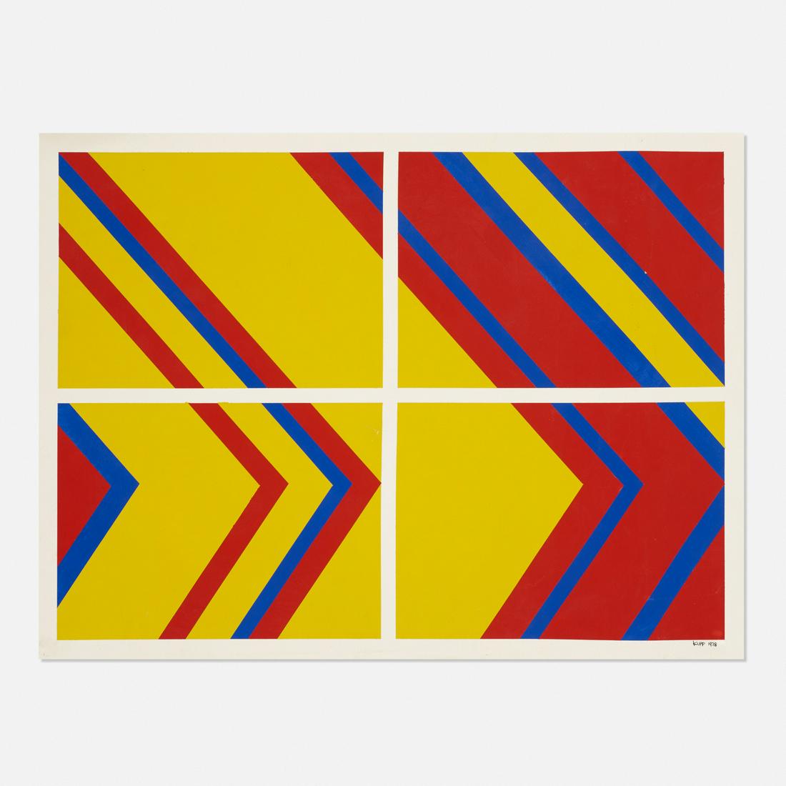 Lyman Kipp, Untitled: Lyman Kipp Untitled 1978acrylic on paper18 h × 24 w in (46 × 61 cm) Signed and dated to lower right 'Kipp 1978'.