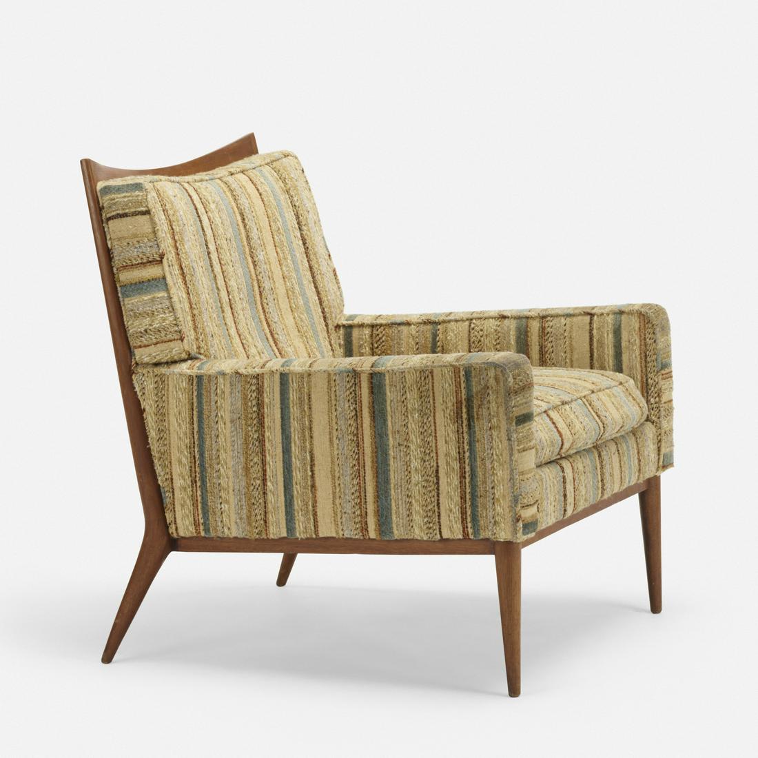 Paul McCobb, Directional lounge chair, model 1322: Paul McCobb Directional lounge chair, model 1322 Custom Craft, Inc. USA, 1954 walnut, upholstery 29 w × 31 d × 32.25 h in (74 × 79 × 82 cm) Literature: