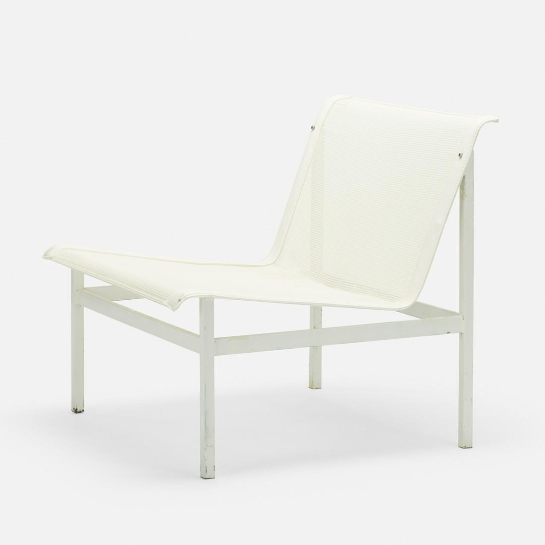 Richard Schultz, prototype lounge chair: Richard Schultz prototype lounge chair Richard Schultz Design, Inc.USA, c. 1965enameled steel, nylon, vinyl30 w × 32 d × 30 h in (76 × 81 × 76 cm)
