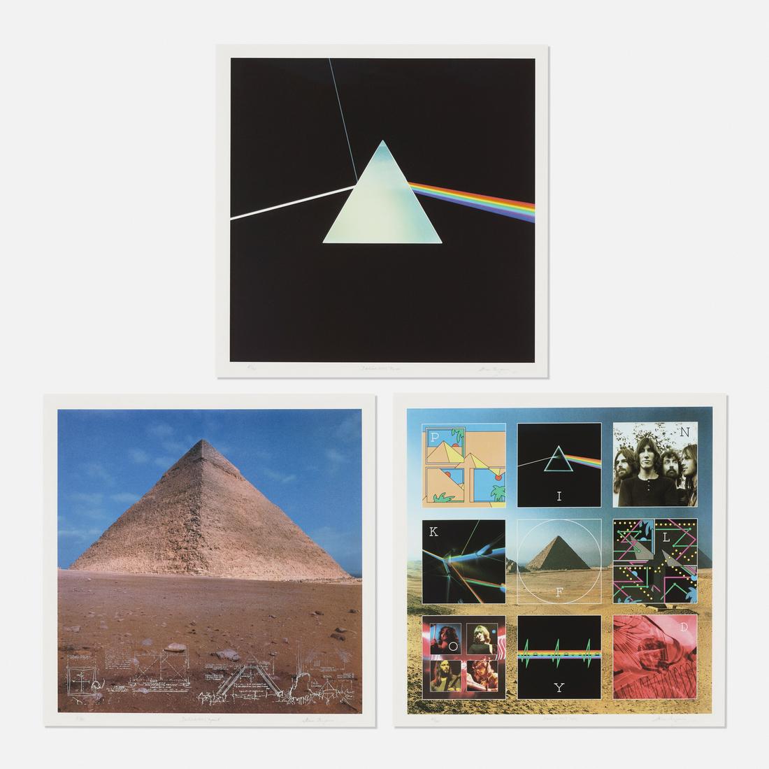 Thorgerson, 3 works, The Dark Side of the Moon 0303 set: Storm Thorgerson three works from The Dark Side of the Moon 0303 Boxset c. 1973 / 2003 screenprint on paper 19.5 h × 19.5 w in (50 × 50 cm) Signed, titled, dated and numbered to lower e