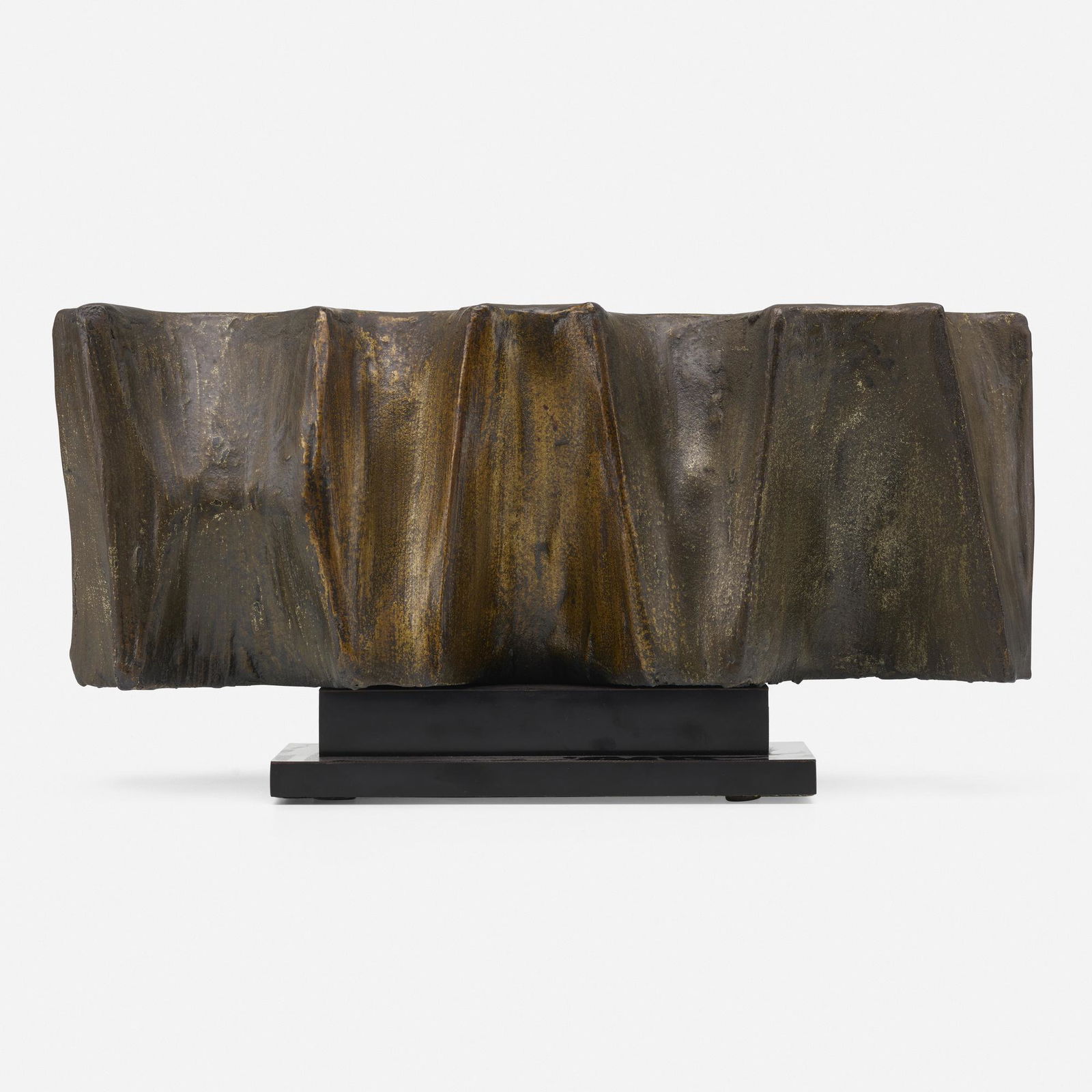 Paul Evans, Untitled (sculpture): Paul Evans Untitled (sculpture) USA, c. 1965bronze resin11 h × 22 w × 6 d in (28 × 56 × 15 cm) This work comes from the collection of George Fry, a craftsman who began wor