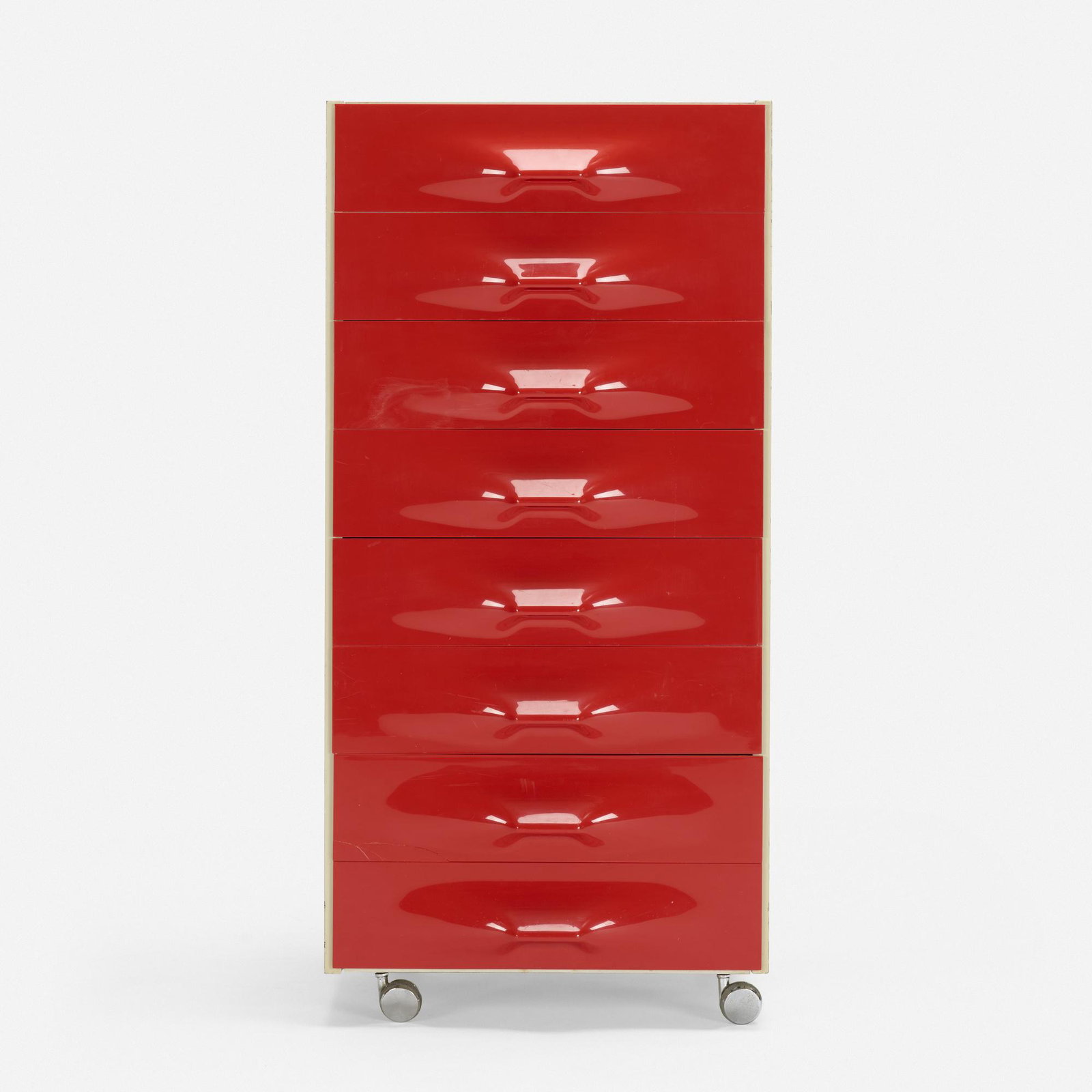 Raymond Loewy, DF 2000 valet cabinet: Raymond Loewy DF 2000 valet cabinet Compagnie d'Esthetique Industrielle (C.E.I.) USA/France, c. 1965 laminate over wood, molded plastic 20 w × 21.25 d × 41.75 h in (51 × 54 ×