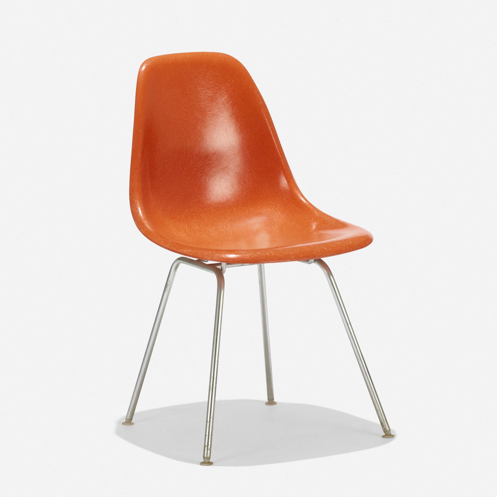 Charles and Ray Eames, DSX: Charles and Ray Eames DSX Herman Miller USA, 1950 molded fiberglass, zinc-plated steel 18.5 w × 20 d × 32.5 h in (47 × 51 × 83 cm) Paper manufacturer's label to undersi