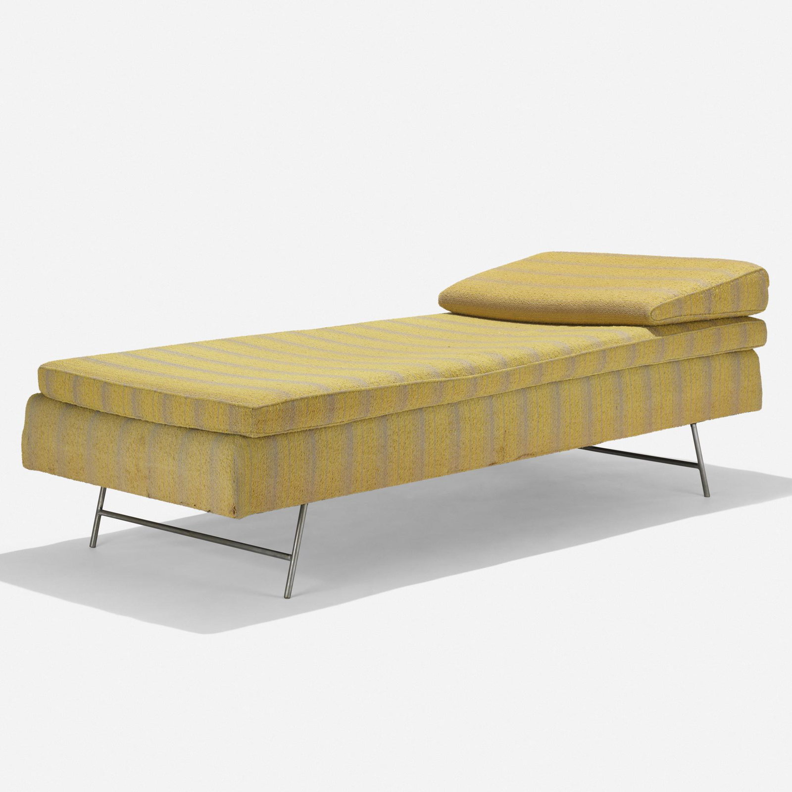 George Nelson & Associates, daybed, model 4687: George Nelson & Associates daybed, model 4687 Herman Miller USA, c. 1948 upholstery, chrome-plated steel 76 w × 33 d × 26 h in (193 × 84 × 66 cm) Literature: