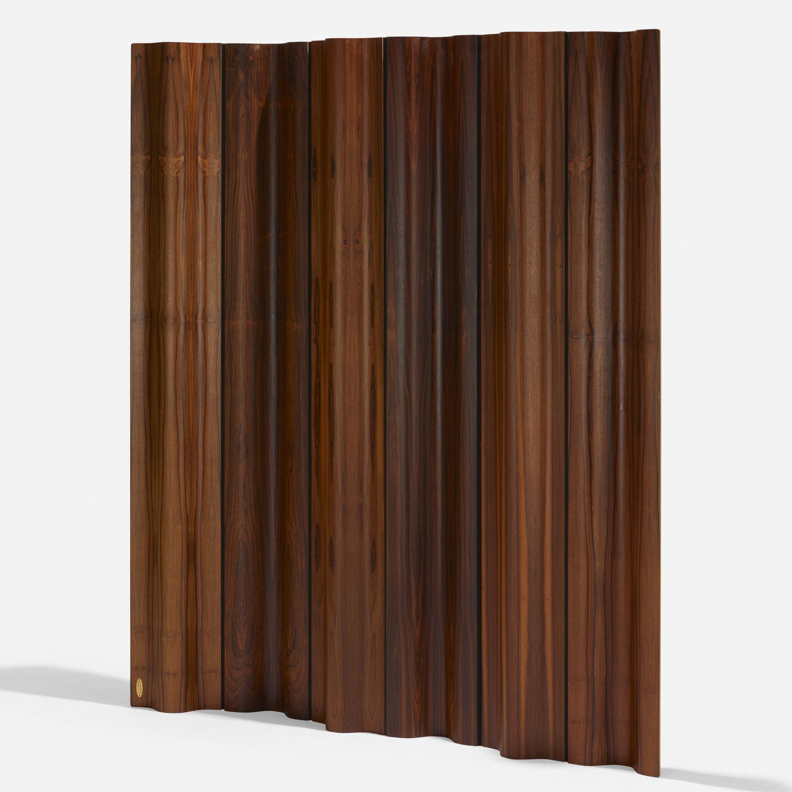 Charles and Ray Eames, FSW-6: Charles and Ray Eames FSW-6 Herman Miller USA, 1946 / 1996 rosewood, canvas 60 w × 68 h in (152 × 173 cm) In 1996, Herman Miller released a limited edition of 500 screens produced