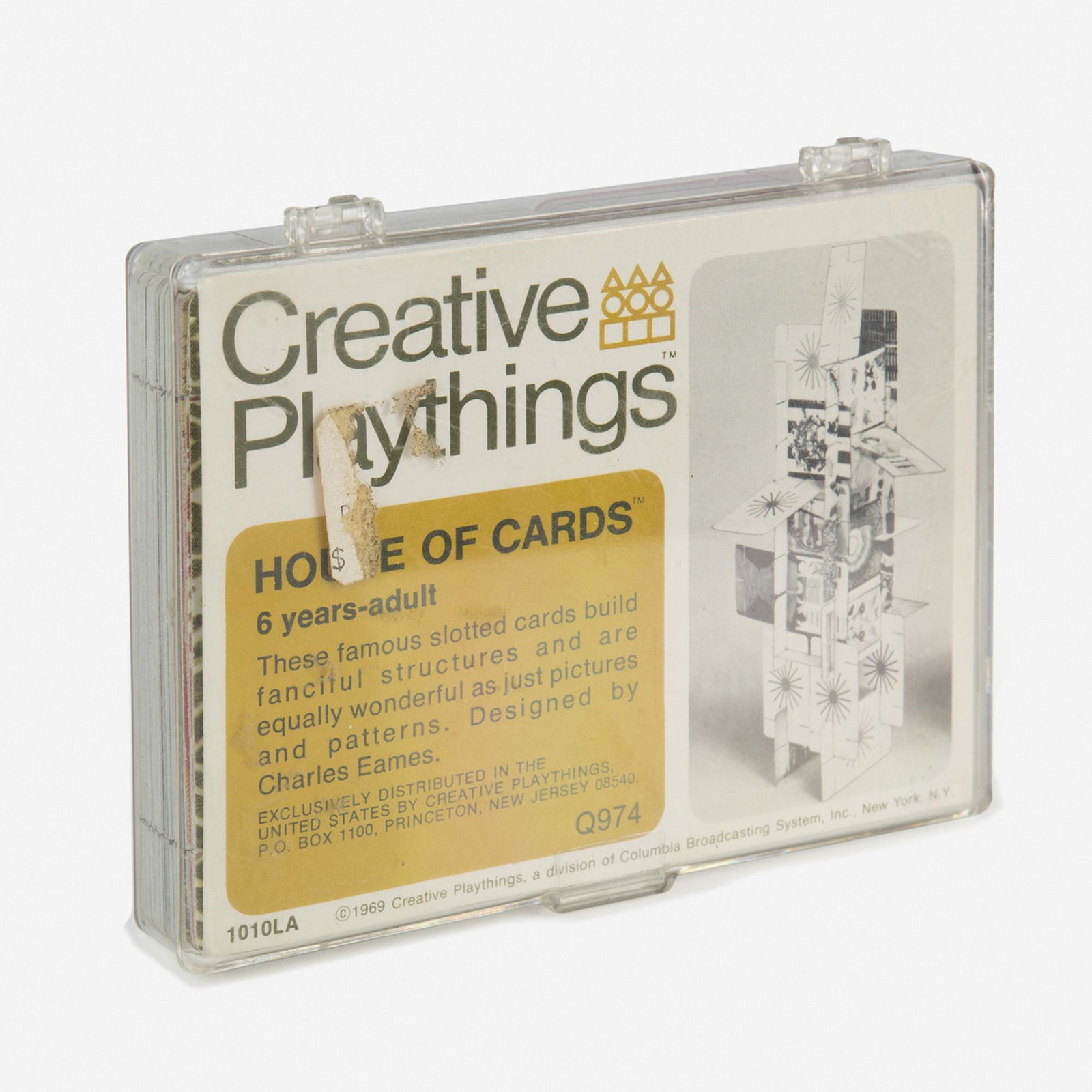 Charles Eames, House of Cards: Charles Eames House of Cards Creative PlaythingsUSA, 1952 / 1969printed paper, plastic4.25 w × 4 d × 0.75 h in (11 × 10 × 2 cm) Provenance: Collecti