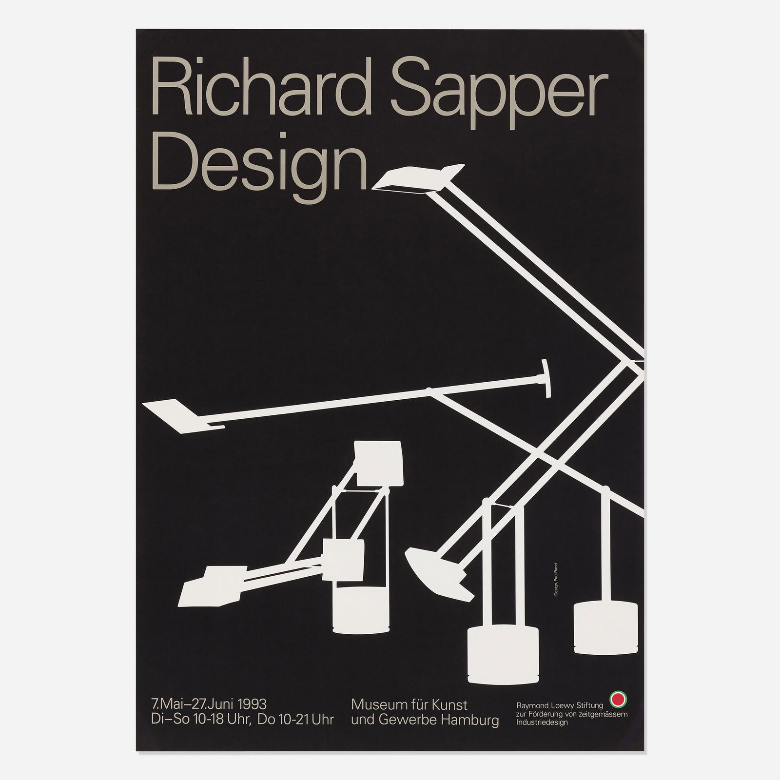 Paul Rand, Richard Sapper Design poster: Paul Rand Richard Sapper Design poster 1993offset lithograph on paper33 h × 23 w in (84 × 58 cm) Provenance: Collection of the artist Literature: