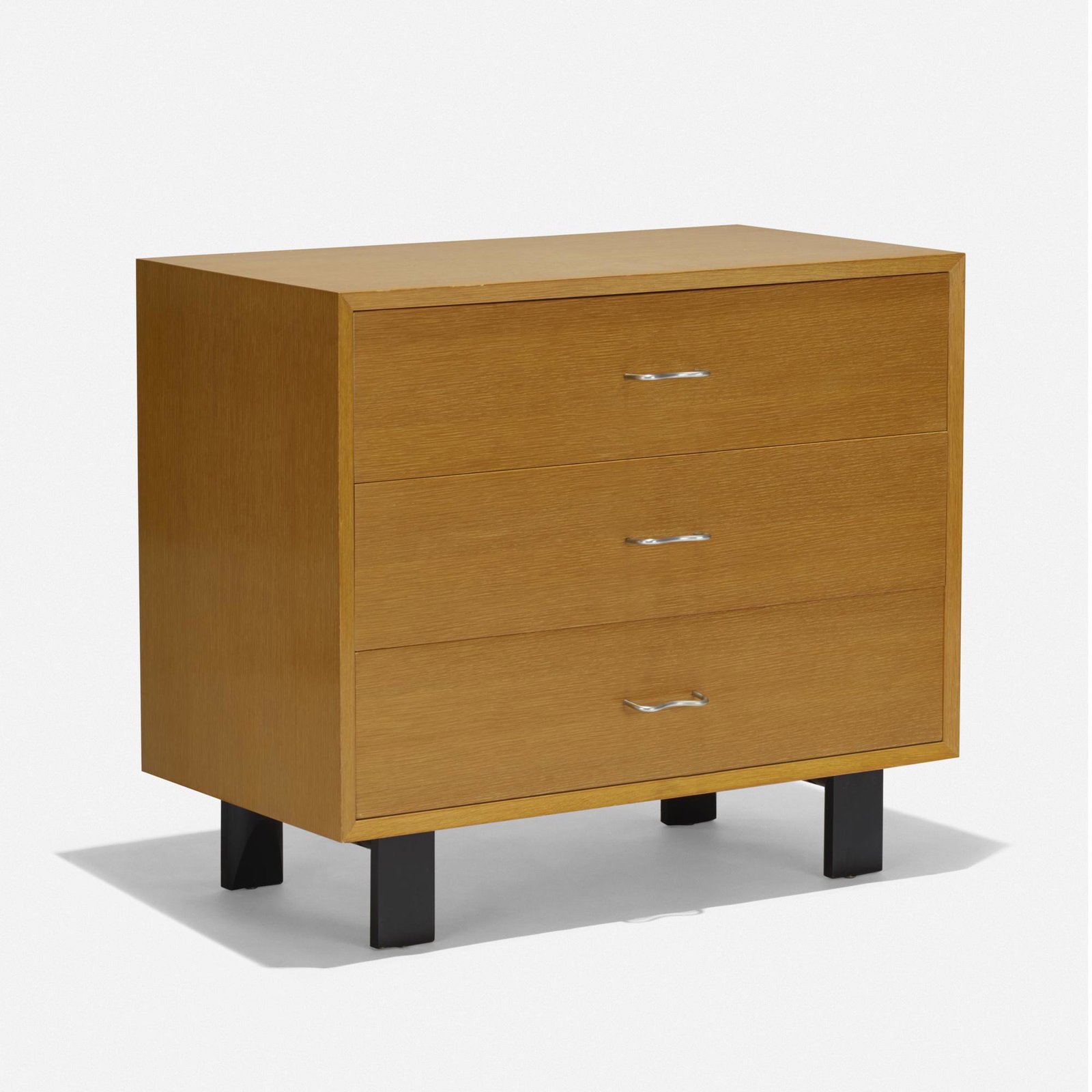 George Nelson & Associates, cabinet, model 4600: George Nelson & Associates cabinet, model 4600 Herman Miller USA, 1946 combed oak, lacquered wood, aluminum 34 w × 19.5 d × 32.5 h in (86 × 50 × 83 cm) Literatu