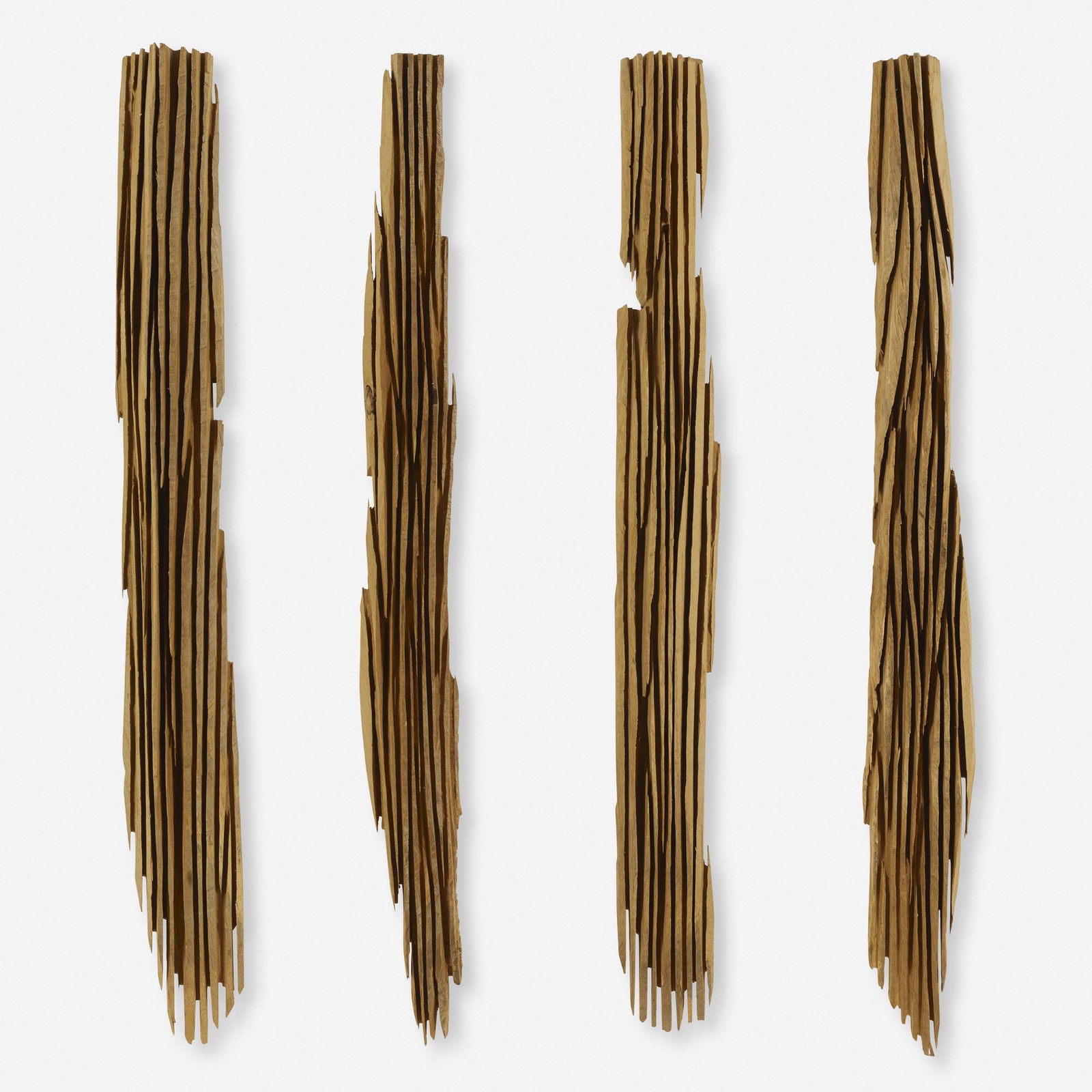 David Nash, Four Wall Sheaves: David Nash Four Wall Sheaves 2005oak64.75 h × 6.5 w × 9 d in (164 × 17 × 23 cm) Provenance: Annely Juda Fine Art, London | Private Collection, New York