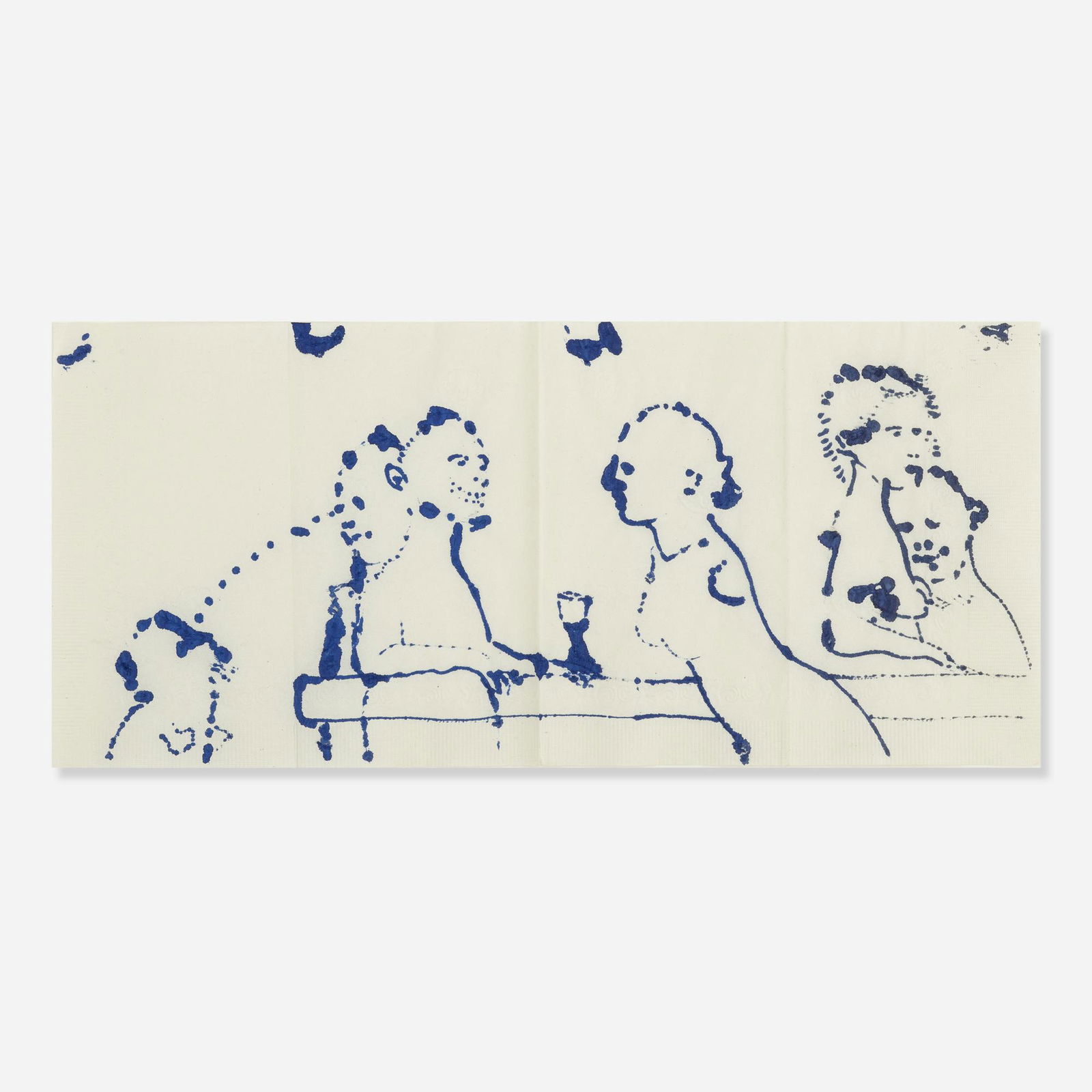 Dasha Shishkin, Untitled: Dasha Shishkin Untitled 2006ink on napkin7.5 h × 17 w in (19 × 43 cm) Provenance: Zach Feuer Gallery, New York | Collection of Martina Yamin