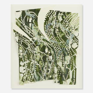 Tam Van Tran, bm12: Tam Van Tran bm12 2003chlorophyll, pigment, spirulina, binder, and staples on paper15.25 h × 12 w in (39 × 30 cm) Provenance: Cohan Leslie and Browne Gallery, New Yor