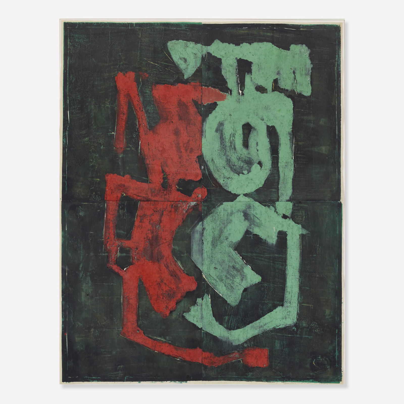 Sam Glankoff, Untitled: Sam Glankoff Untitled 1975monotype on paper48 h × 37.5 w in (122 × 95 cm) Signed and dated to lower right 'Glankoff 1975'. Provenance: Roger Ramsay Gallery, Ch