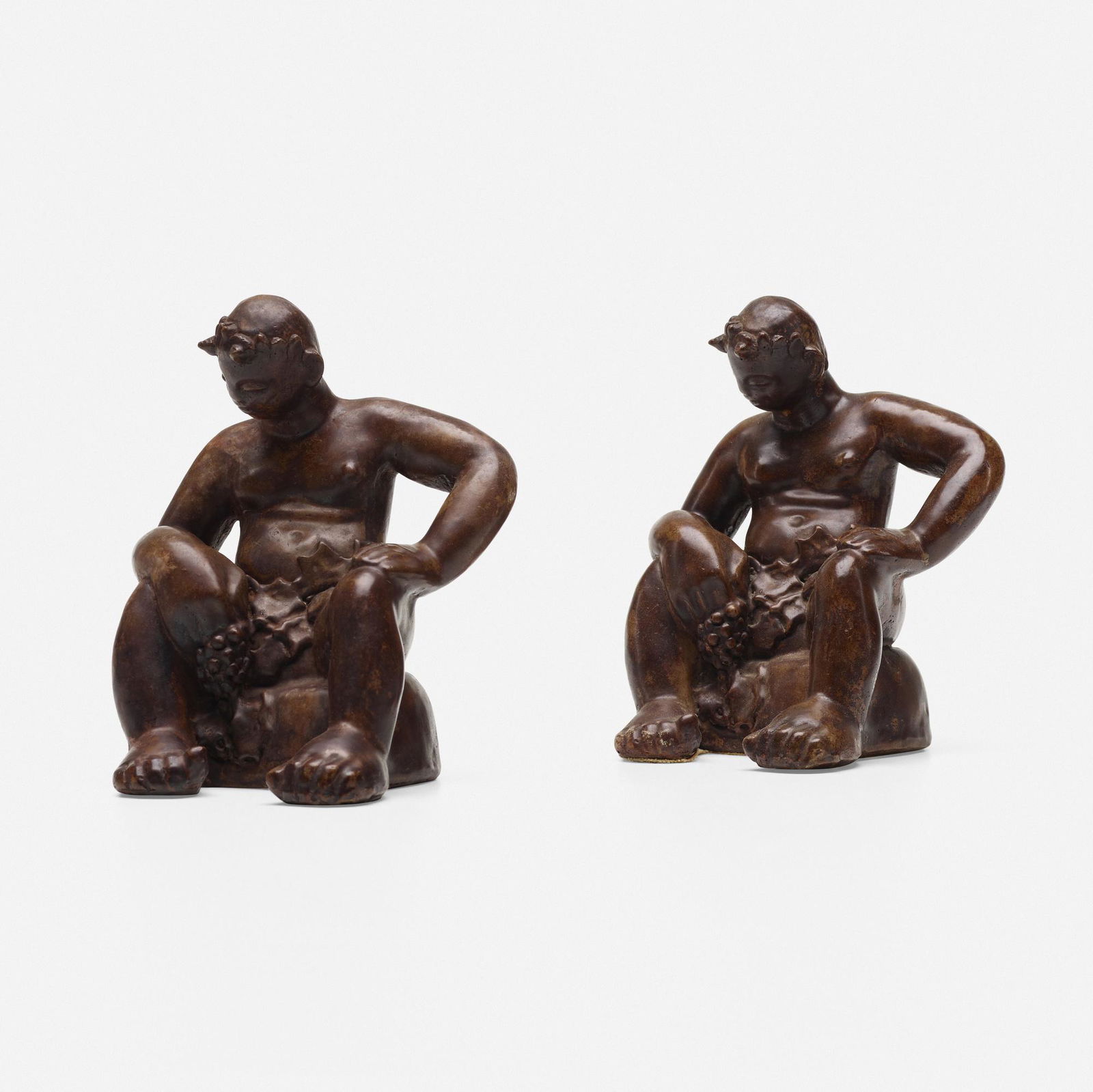 Abbott Pattison, Untitled (two works): Abbott Pattison Untitled (two works) cast and lacquered plaster7.5 h × 6 w × 6 d in (19 × 15 × 15 cm)