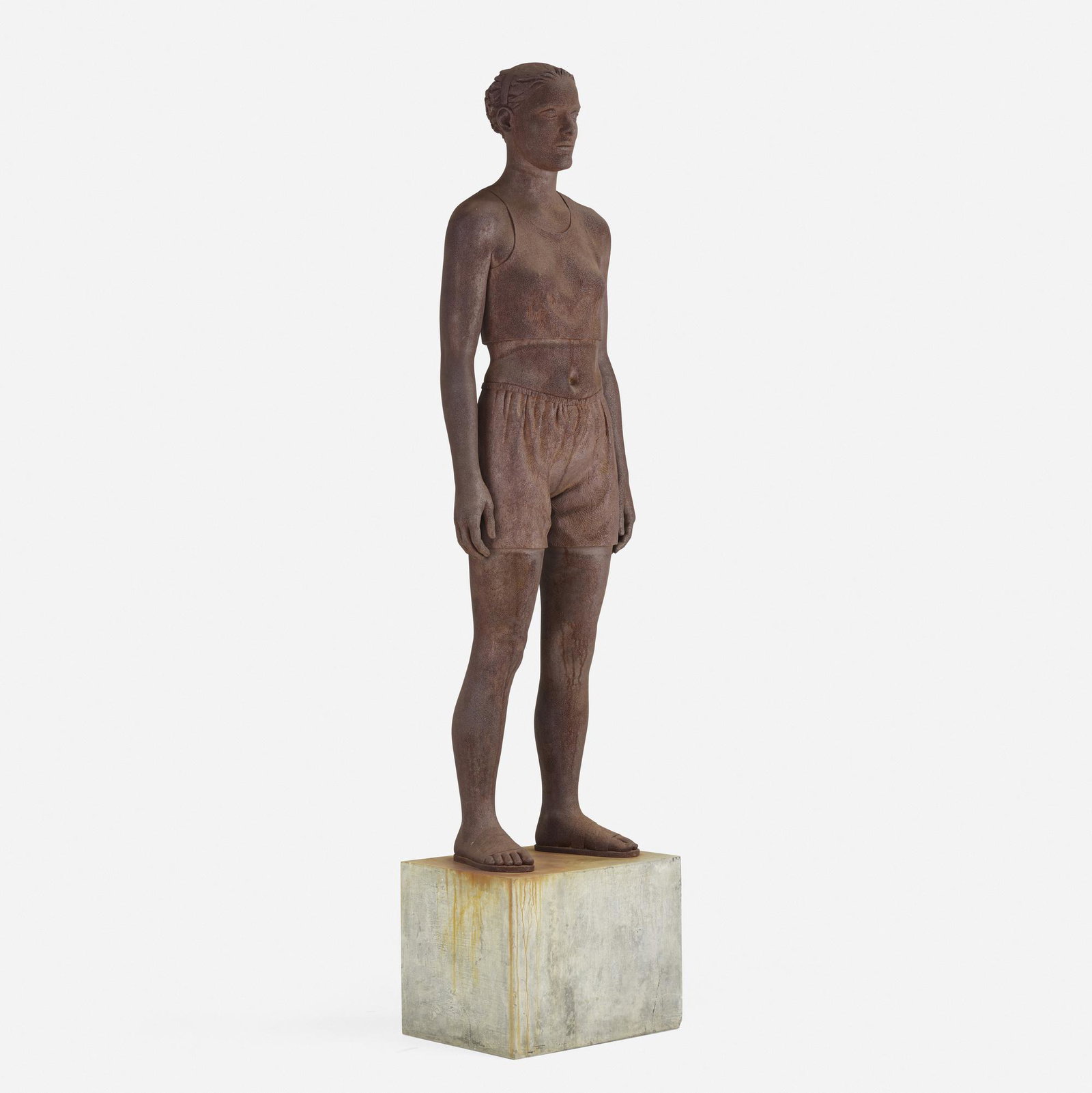 Diana Moore, Full Figure No. II (Athlete): Diana Moore Full Figure No. II (Athlete) 1995 carbon steel on aluminum base 90 h × 22 w × 16 d in (229 × 56 × 41 cm) Provenance: Acquired directly from the
