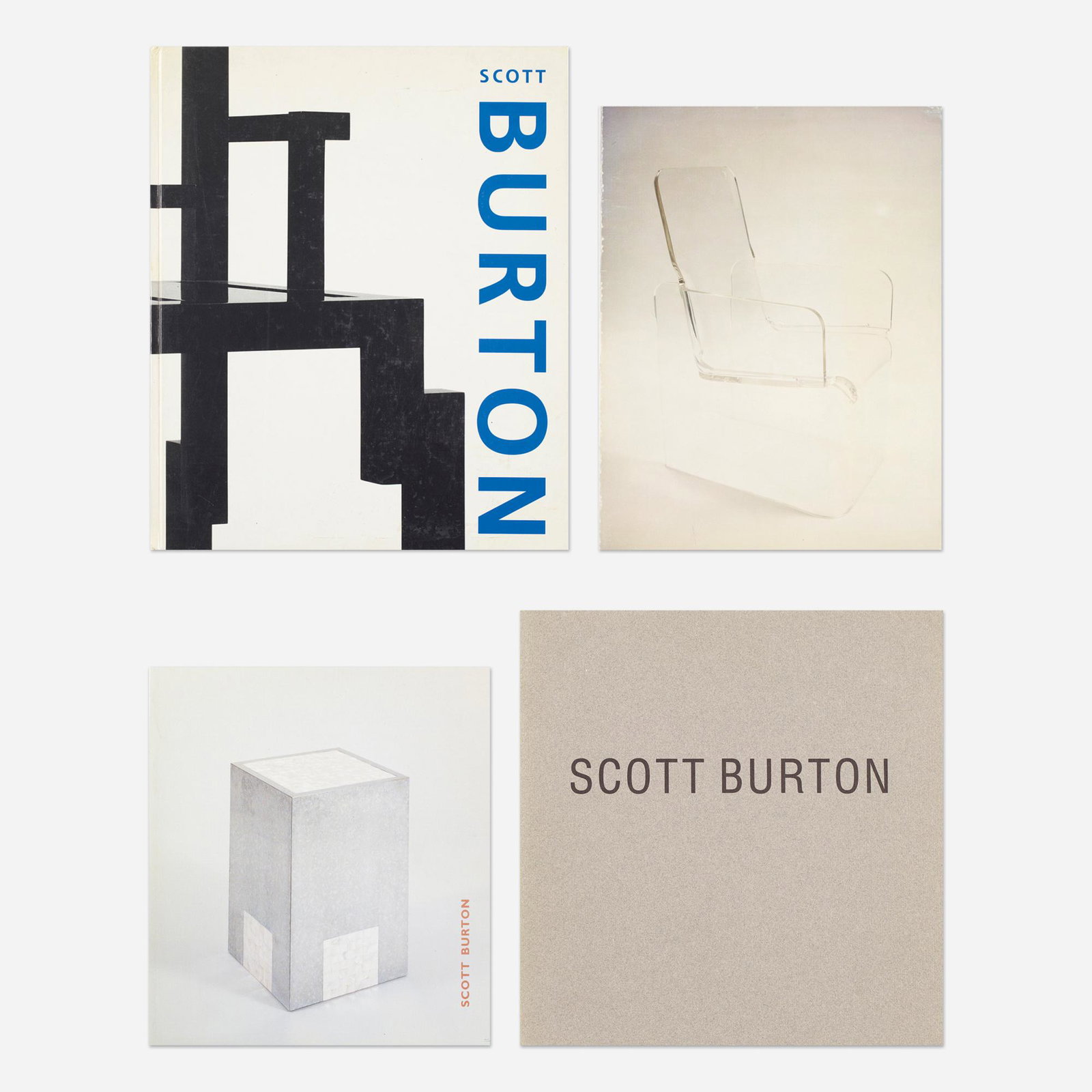 Scott Burton monographs, four: Scott Burton monographs, four Provenance: Collection of Michael and Gabrielle Boyd Complete Lot Details Scott Burton Brenda Richardson, The Baltimore Museum of Art, 1986. 90 p