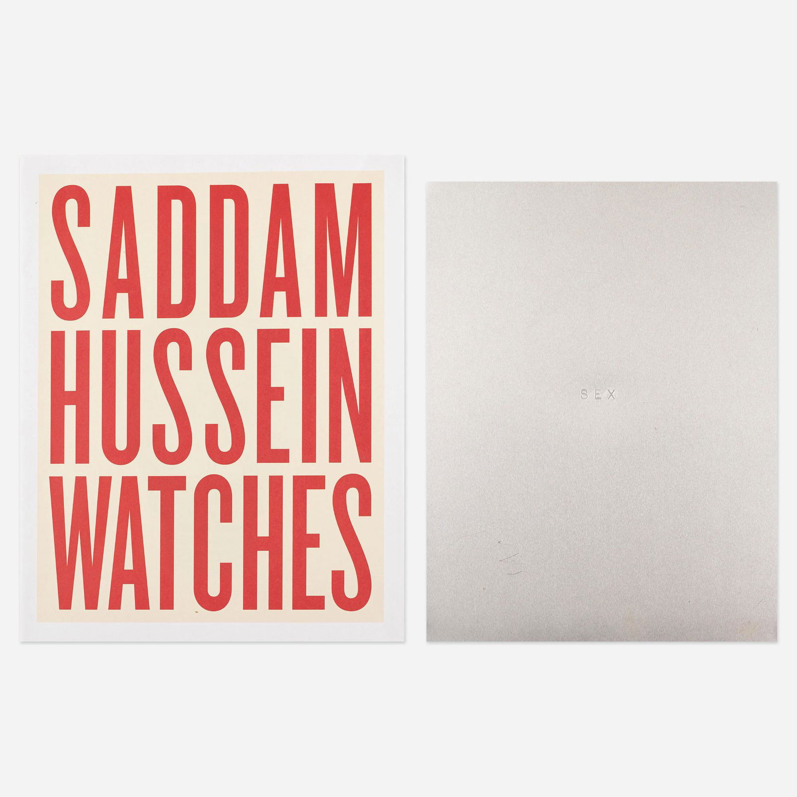 Madonna Sex and Martin Parr: Saddam Hussein Watches: Madonna Sex and Martin Parr: Saddam Hussein Watches, two Provenance: Collection of Michael and Gabrielle Boyd Complete Lot Details Sex Madonna, Warner Books, 1992. 126 pages,