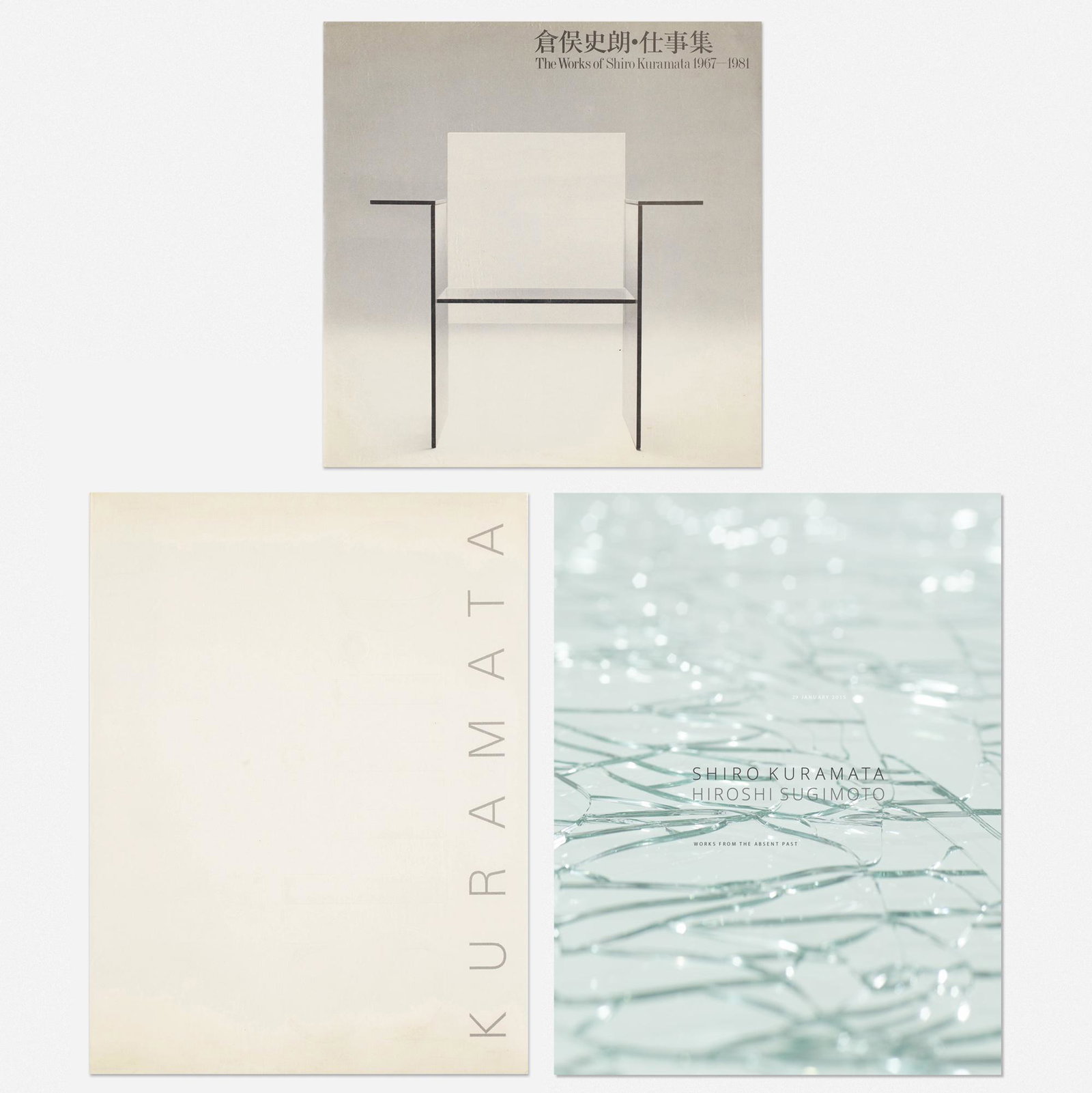 Shiro Kuramata monographs, three: Shiro Kuramata monographs, three Provenance: Collection of Michael and Gabrielle Boyd Complete Lot Details The Works of Shiro Kuramata 1967-1981 Arata Isozaki, Paruko Shuppan,