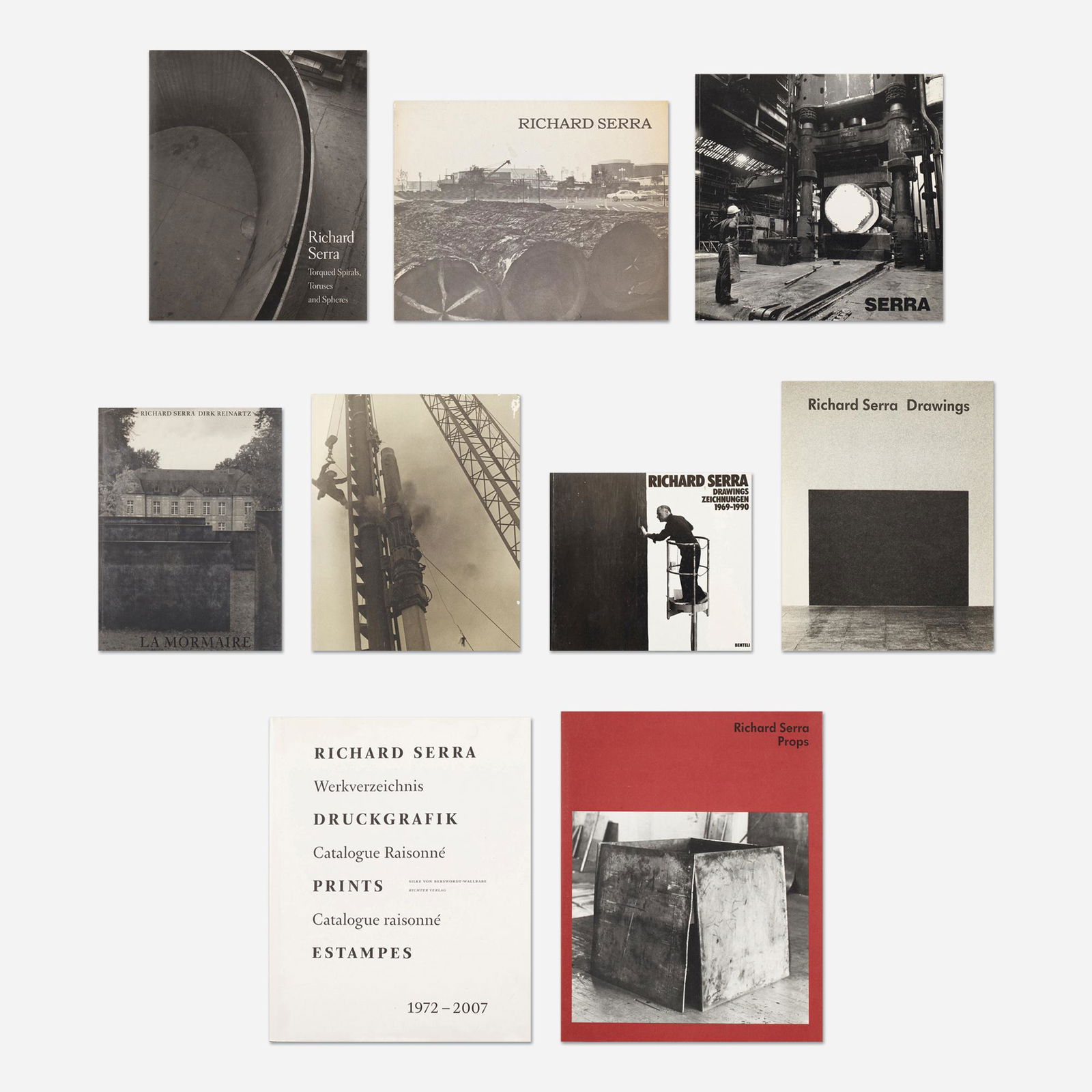 Richard Serra monographs, thirty-eight: Richard Serra monographs, thirty-eight Provenance: Collection of Michael and Gabrielle Boyd Complete Lot Details Deadweights Richard Serra, The Pace Gallery, 1992. 30 pages, S