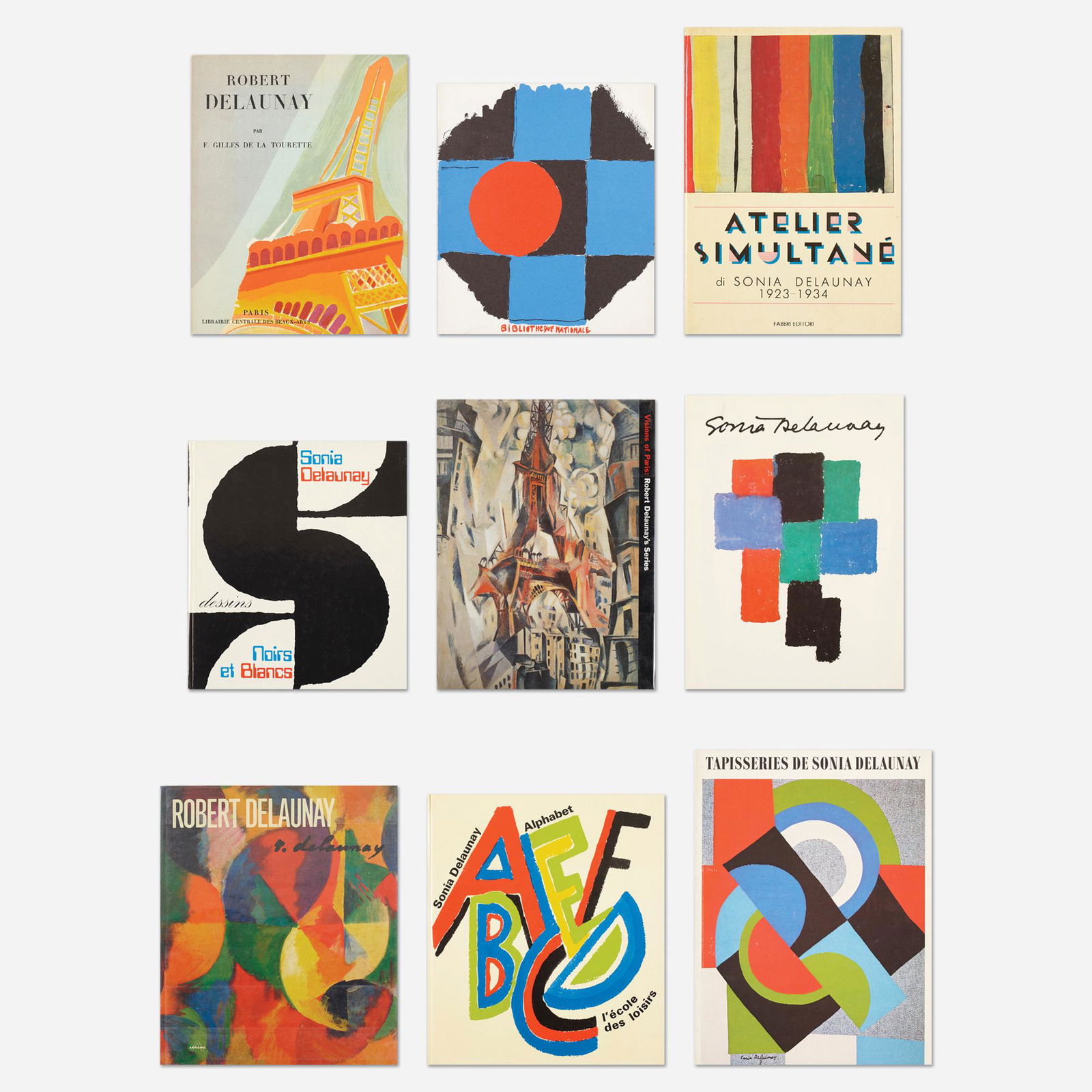 Sonia and Robert Delaunay monographs, nineteen: Sonia and Robert Delaunay monographs, nineteen Provenance: Collection of Michael and Gabrielle Boyd Complete Lot Details Sonia Delaunay Jacques Damase, Galerie De Varenne, 197