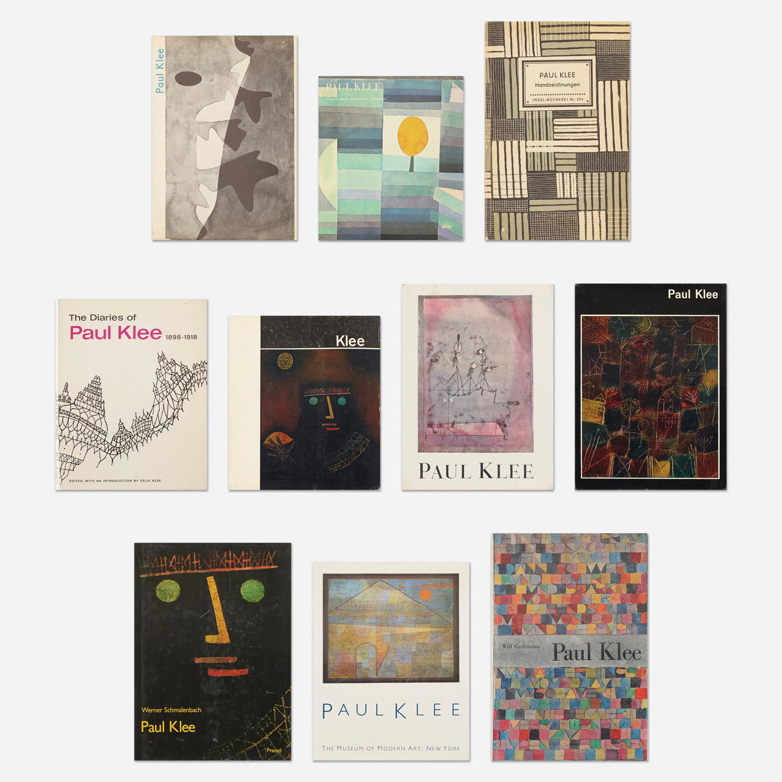 Paul Klee monographs, fourteen: Paul Klee monographs, fourteen Provenance: Collection of Michael and Gabrielle Boyd Complete Lot Details Paul Klee: The Dusseldorf Collection Werner Schmalenbach, Prestel, 198