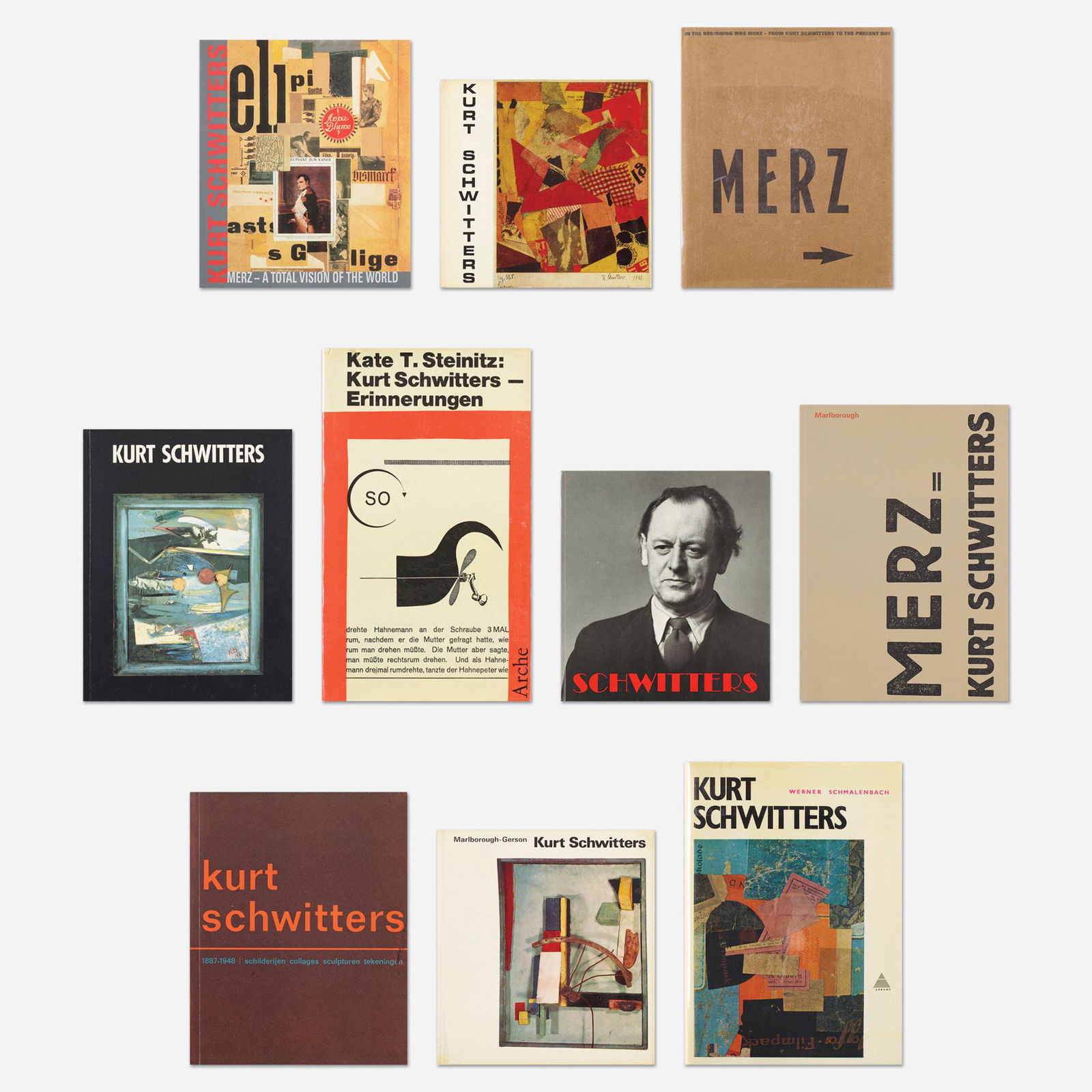 Kurt Schwitters monographs, twenty-three: Kurt Schwitters monographs, twenty-three Provenance: Collection of Michael and Gabrielle Boyd Complete Lot Details Kurt Schwitters Erinnerungen Kate T. Steinitz, Arche, 1963.