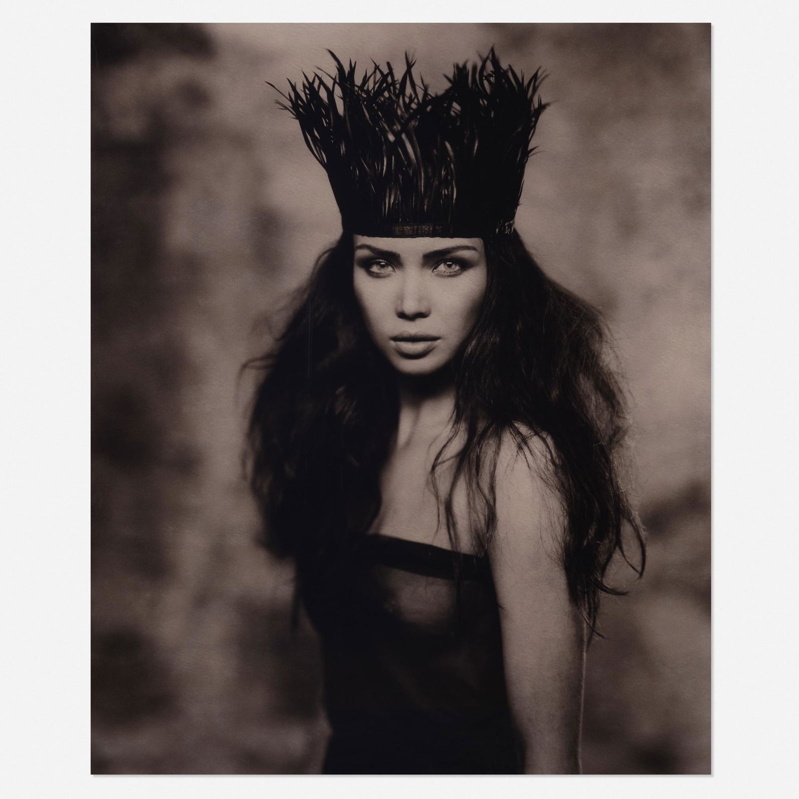 Marc Lagrange, Indian Girl: Marc Lagrange Indian Girl 2010platinum print mounted to acrylic behind Plexiglas71 h × 59 w in (180 × 150 cm) Sold with a digital copy of the invoice from Lagrange Productions.