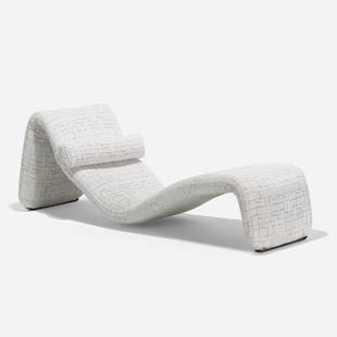 Olivier Mourgue, Djinn chaise: Olivier Mourgue Djinn chaise Airborne InternationalFrance, 1965upholstery, enameled steel24 h × 24 w × 70 d in (61 × 61 × 178 cm) Provenance: Privat