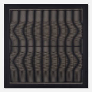 Ludwig Wilding, Steroskopisches Bild PSR 55/28: Ludwig Wilding Steroskopisches Bild PSR 55/28 1980screenprint on Plexiglas over screenprint on cardboard22 h × 22 w × 1.25 d in (56 × 56 × 3 cm) Signed, titled and dated t