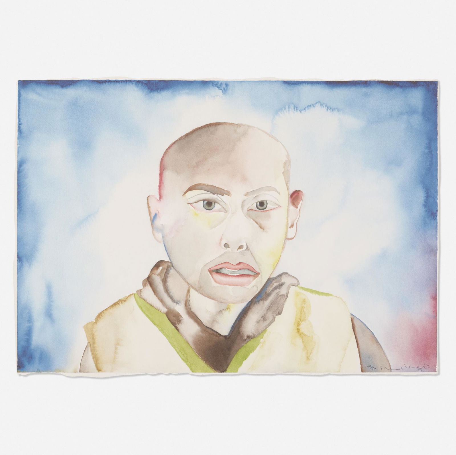 Francesco Clemente, Untitled: Francesco Clemente Untitled 1994digigraph on paper19.5 h × 27.75 w in (50 × 70 cm) Signed and numbered to lower right '22/30 Francesco Clemente'. This work is number 22 from the editi