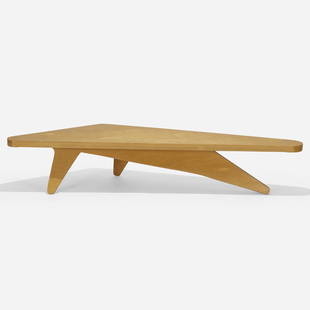 Luther Conover, coffee table: Luther Conover coffee table Luther Conover, Inc.USA, c. 1952birch13.25 h × 71.5 w × 23.75 d in (34 × 182 × 60 cm) Stamped manufacturer's mark to underside 'Conover S