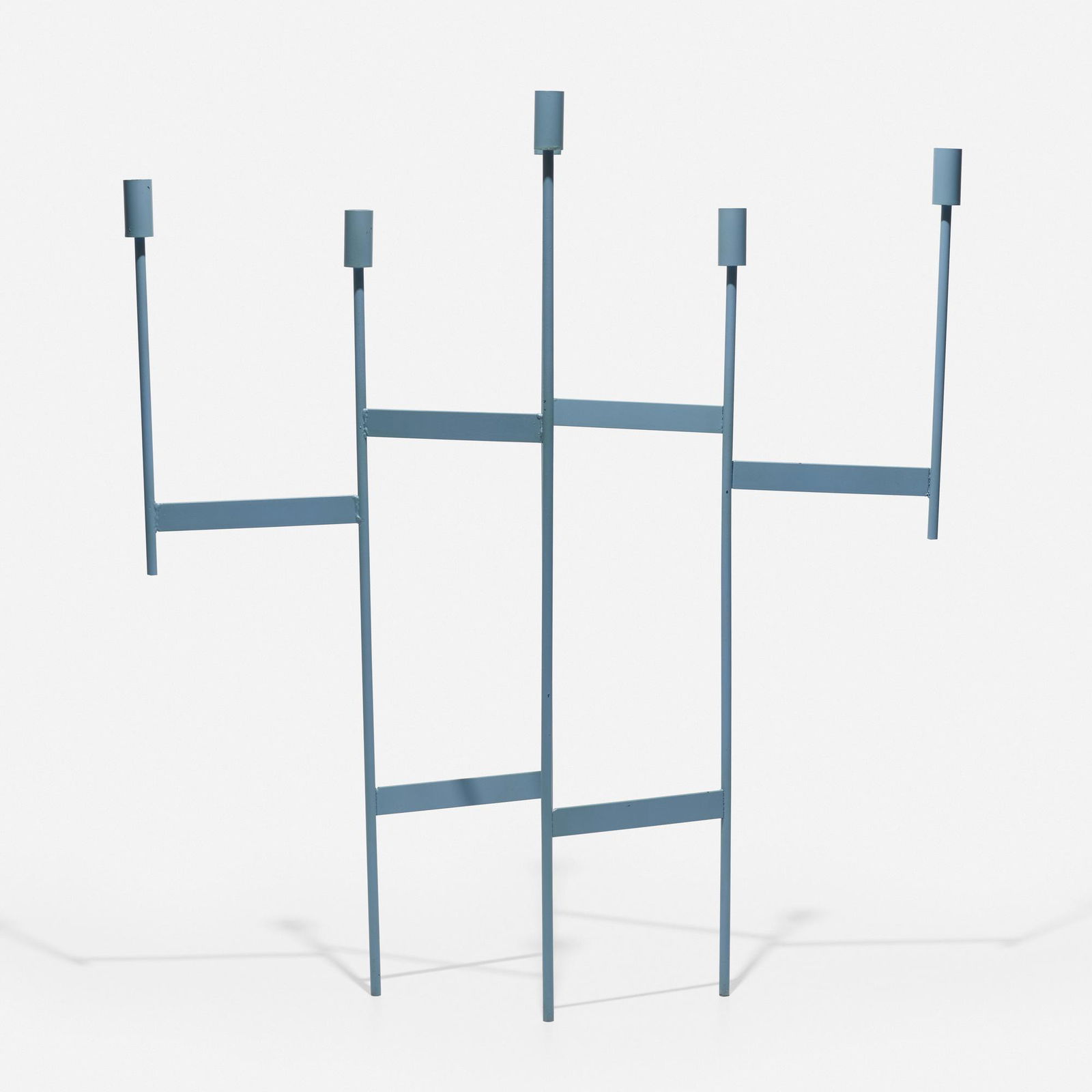 Donald Drumm, candelabra: Donald Drumm candelabra RaymorUSA, c. 1960enameled steel31.75 h × 29.25 w × 9 d in (81 × 74 × 23 cm)
