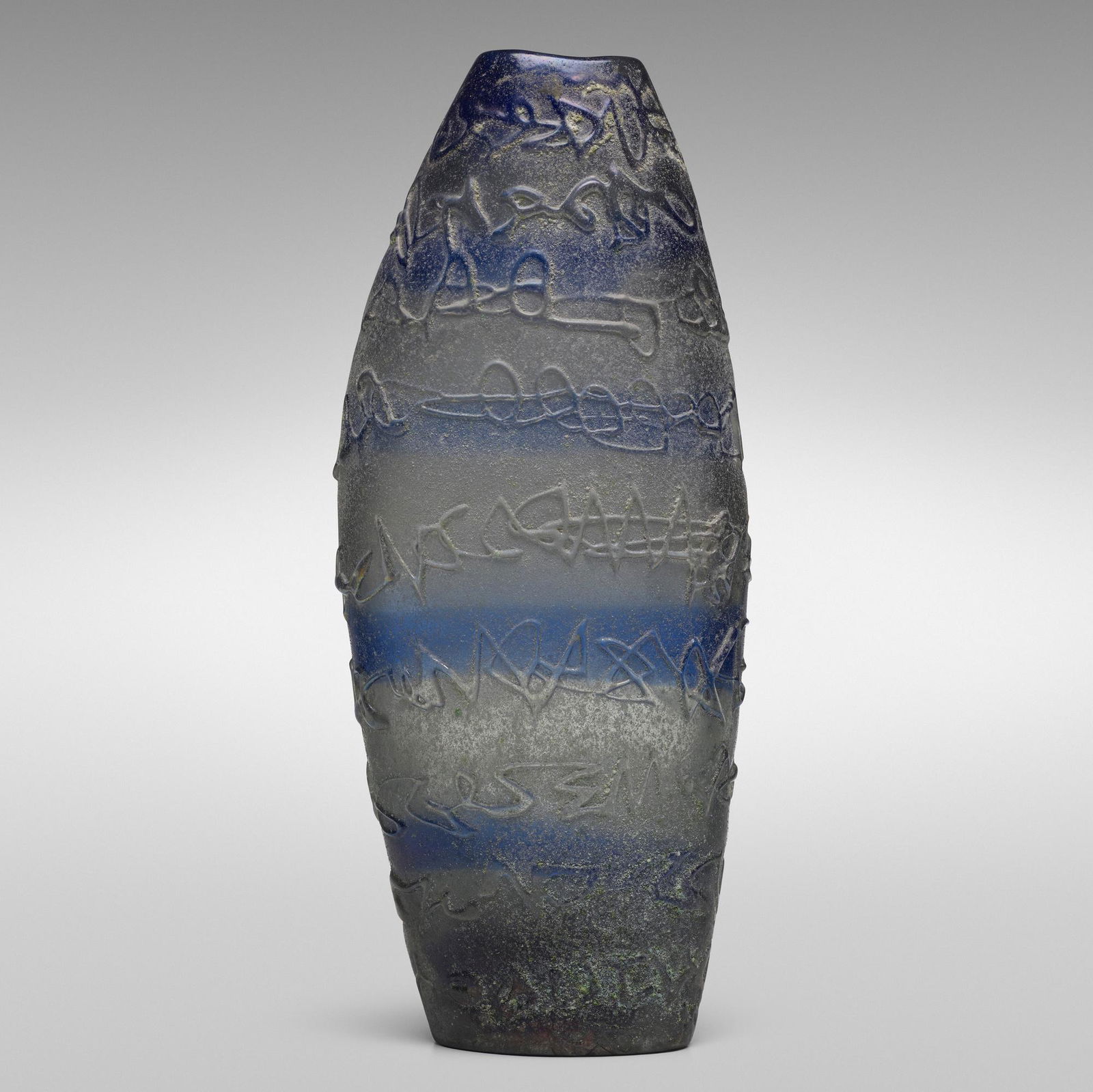 Ermanno Nason, Scavo vase: Ermanno Nason Scavo vase Gino Cenedese & Co.Italy, c. 1965scavo glass with carved relief7.75 w × 4 d × 18.5 h in (20 × 10 × 47 cm) Provenance: Priva