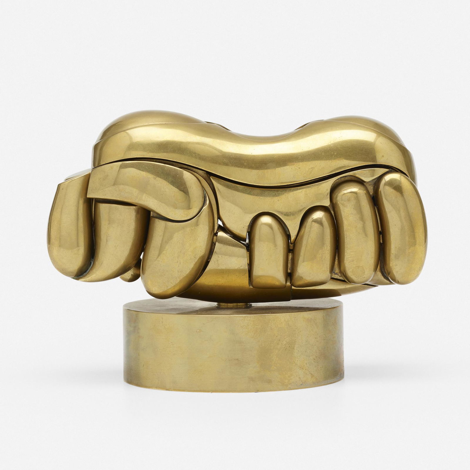 Miguel Berrocal, Romeo e Giulietta: Miguel Berrocal Romeo e Giulietta 1966-67polished brass6 h × 8.25 w × 5 d in (15 × 21 × 13 cm) The concept of multiples was central to Miguel Berrocal's artistic practice. Just as painters used p