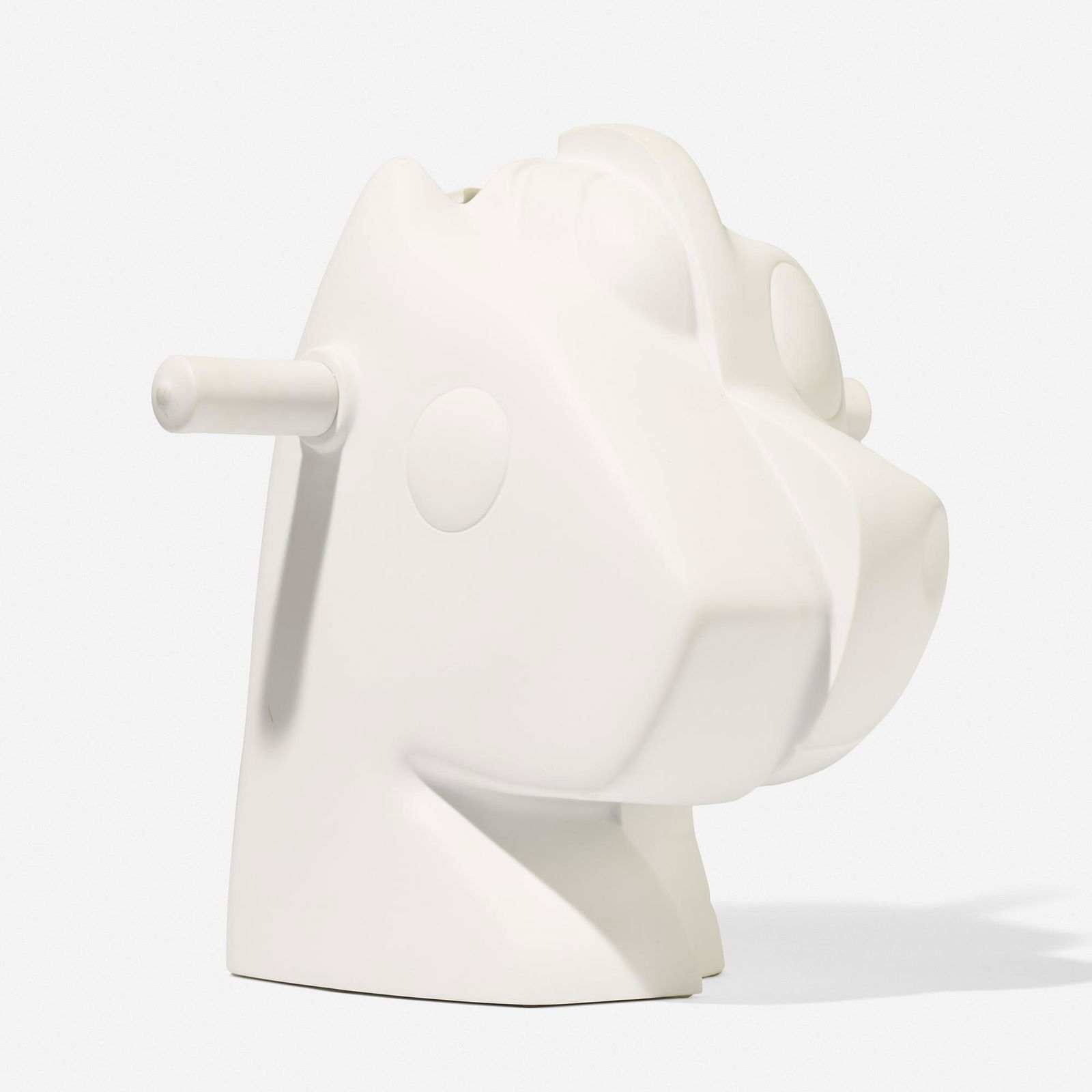 Jeff Koons, Split Rocker: Jeff Koons Split Rocker Bernardaud LimogesFrance 2012glazed porcelain14 h × 14.5 w × 13.25 d in (36 × 37 × 34 cm) Printed manufacturer's mark to underside 'Split-Roc