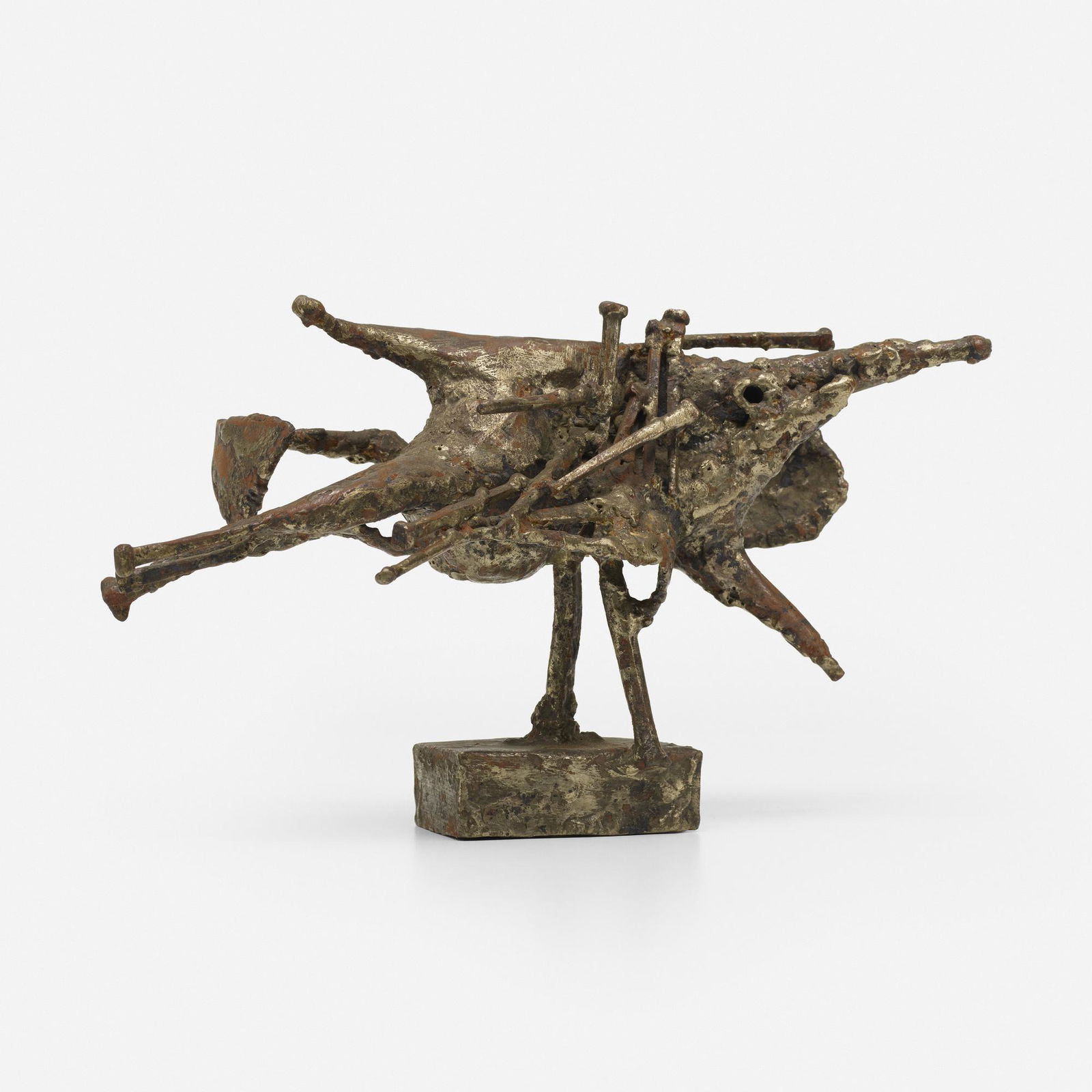 Abbott Pattison, Untitled: Abbott Pattison Untitled c. 1960welded and patinated steel9 h × 15.5 w × 7 d in (23 × 39 × 18 cm) Incised signature to base 'A. Pattison'. Provenance: