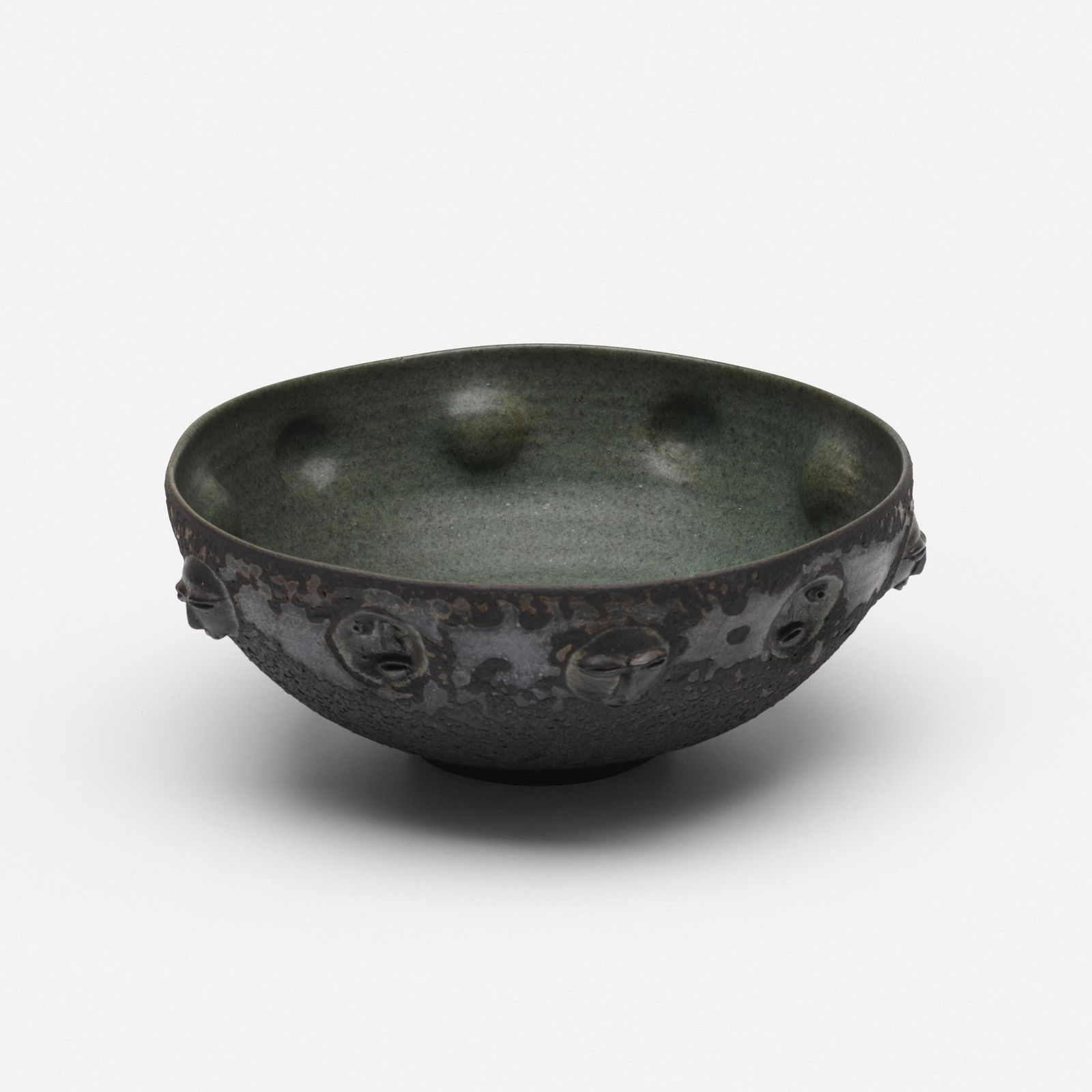 Edwin and Mary Scheier, bowl: Edwin and Mary Scheier bowl USA, c. 1950glazed stoneware4.5 h × 11.5 dia in (11 × 29 cm) Incised signature to underside 'Scheier'. Sold with digital copies of correspondence between Ed and Mary S
