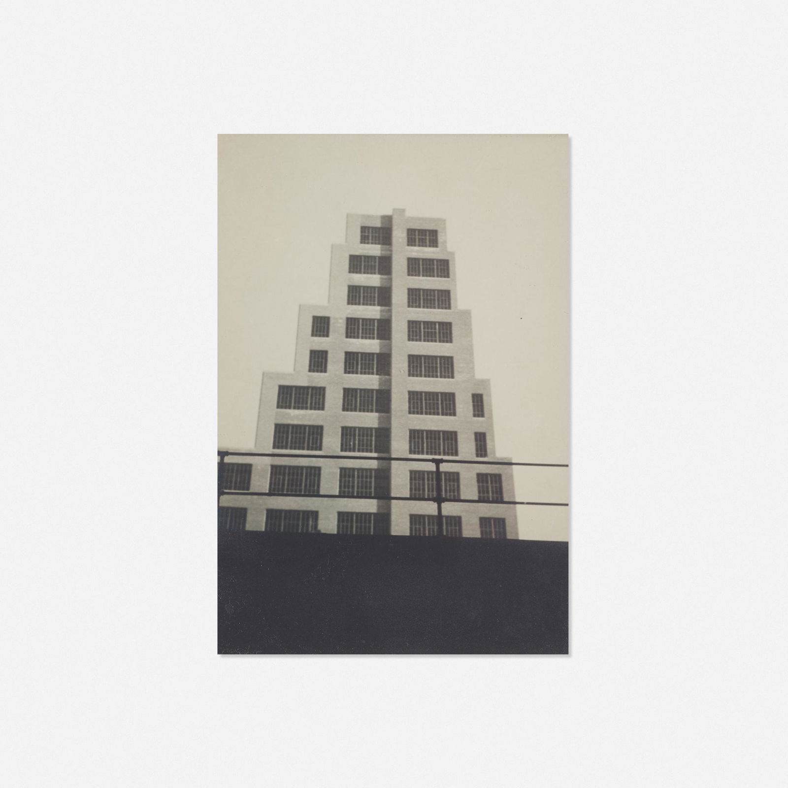 Walker Evans, Untitled (Step-Back Building, NYC): Walker Evans Untitled (Step-Back Building, New York City) c. 1930gelatin silver print8 h × 5.625 w in (20 × 14 cm) This photograph was featured in Architectural Record, Vol. 68