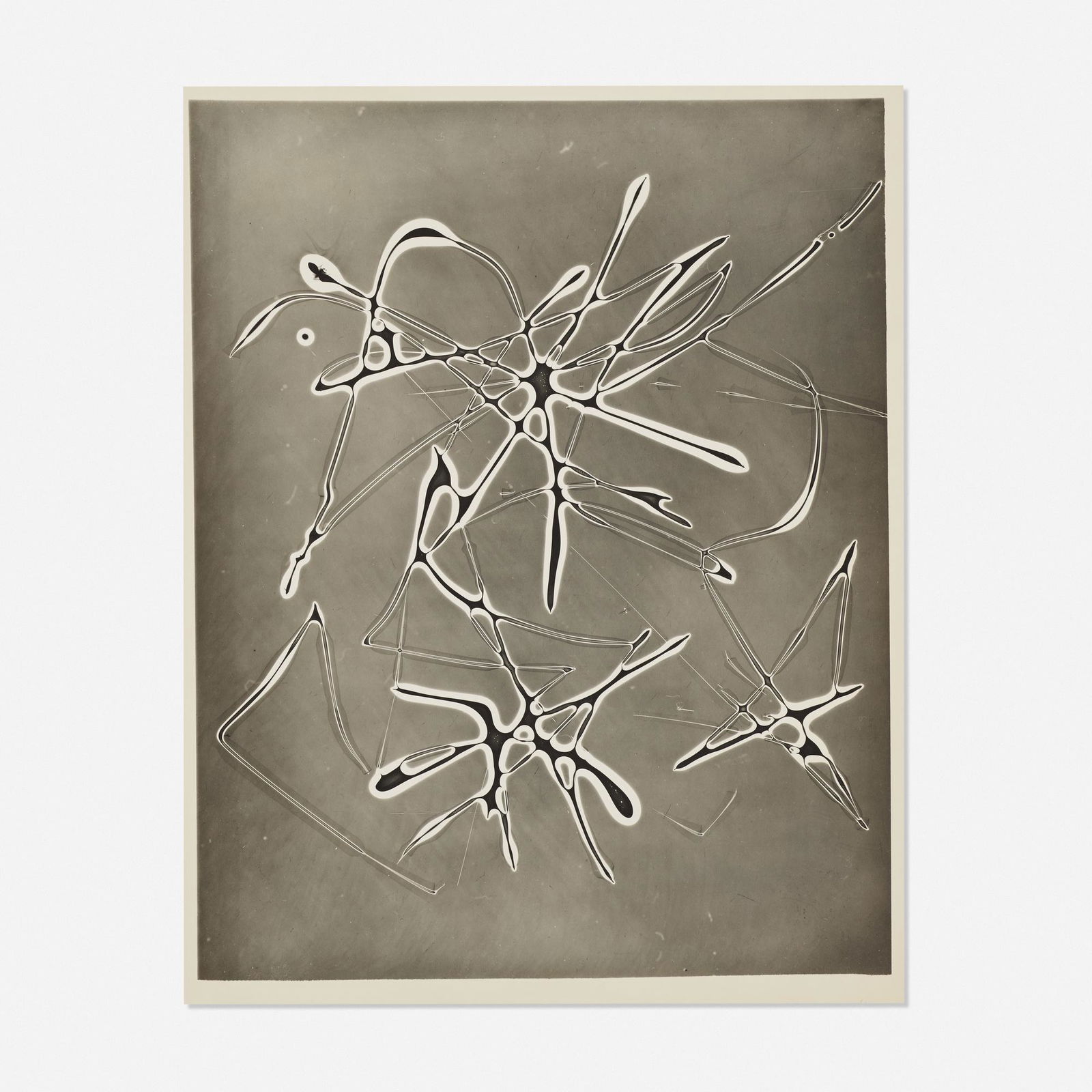 Herbert Matter, Untitled (photogram): Herbert Matter Untitled (photogram) c. 1940gelatin silver print13.25 h × 10.5 w in (34 × 27 cm) Sheet measures: 14 h x 11 w inches. Sold with a digital copy of the invoice from Keith de Lellis Ga