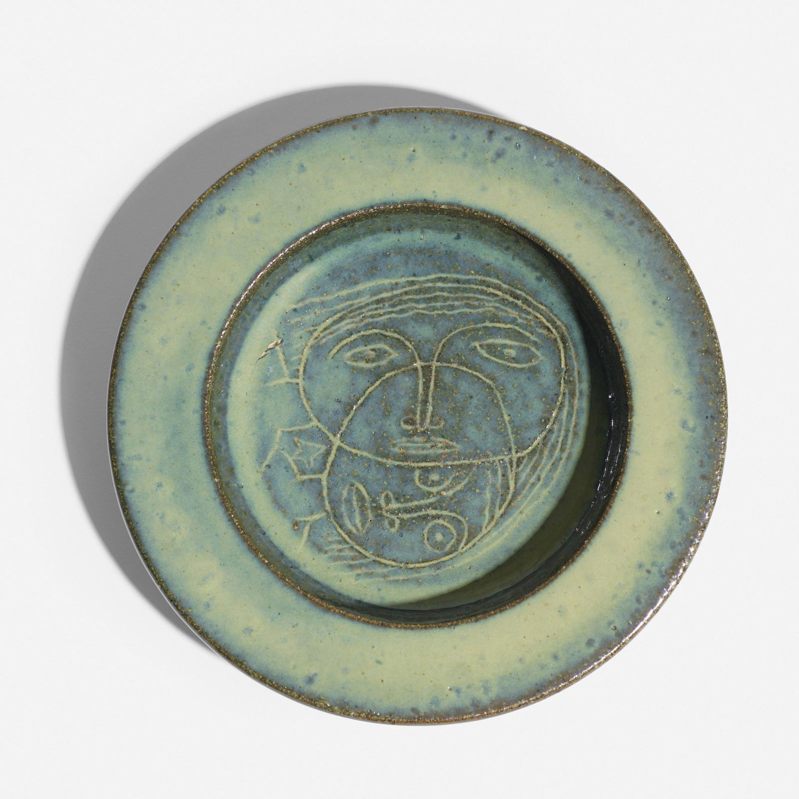 Edwin and Mary Scheier, charger: Edwin and Mary Scheier charger USA, c. 1950glazed earthenware1 h × 7 dia in (3 × 18 cm) Incised signature to underside 'Scheier'.Sold with digital copies of correspondence between Ed and Mary Sch