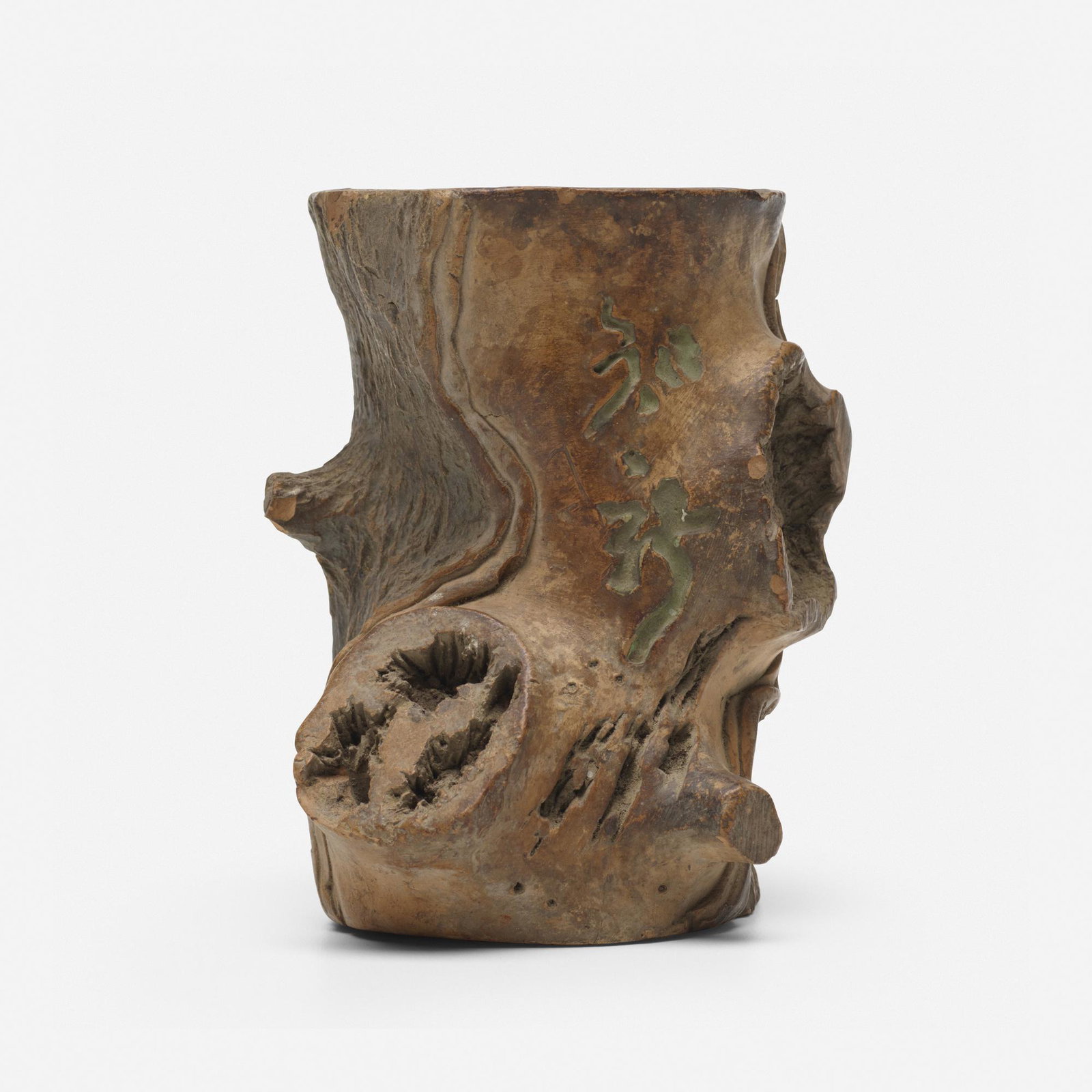 Japanese, ikebana vase: Japanese ikebana vase 20th Century ceramic 5.25 h × 4.5 w × 4 d in (13 × 11 × 10 cm) Provenance: Collection of Mark Isaacson and Greg Nacozy