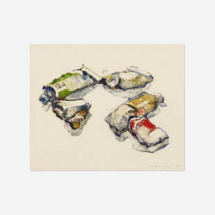 Mary Beth McKenzie, Tubes of Paint: Mary Beth McKenzie Tubes of Paint 1985monotype7.75 h × 9.75 w in (20 × 25 cm) Sheet measures: 8 h x 10 w inches. Signed and dated to lower right margin 'McKenzie '85'.