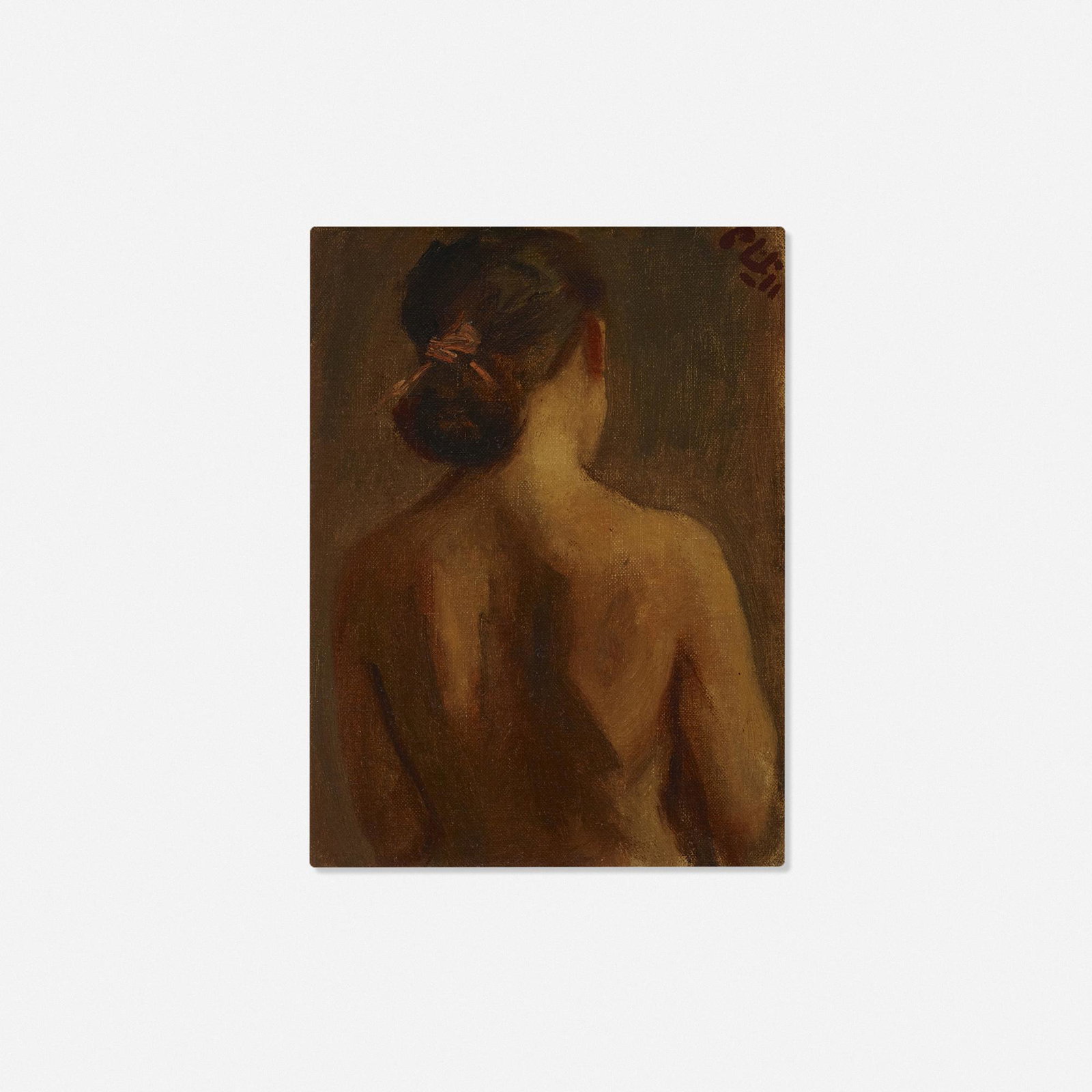 Artist Unknown, Untitled: Artist Unknown Untitled oil on canvas 9 h × 7 w in (23 × 18 cm) Provenance: Collection of Mark Isaacson and Greg Nacozy