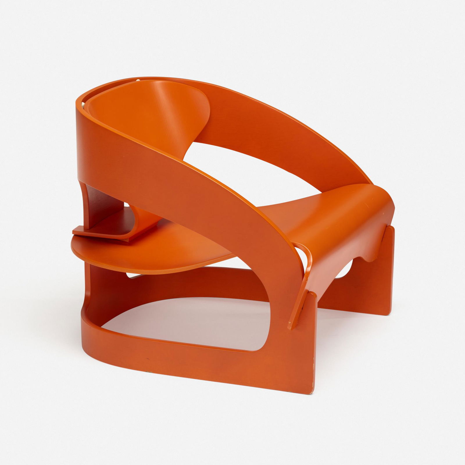 Joe Colombo, 4801 lounge chair: Joe Colombo 4801 lounge chair KartellItaly, 1964lacquered wood28 w × 26 d × 23 h in (71 × 66 × 58 cm) Literature: Joe Colombo and Italian Design